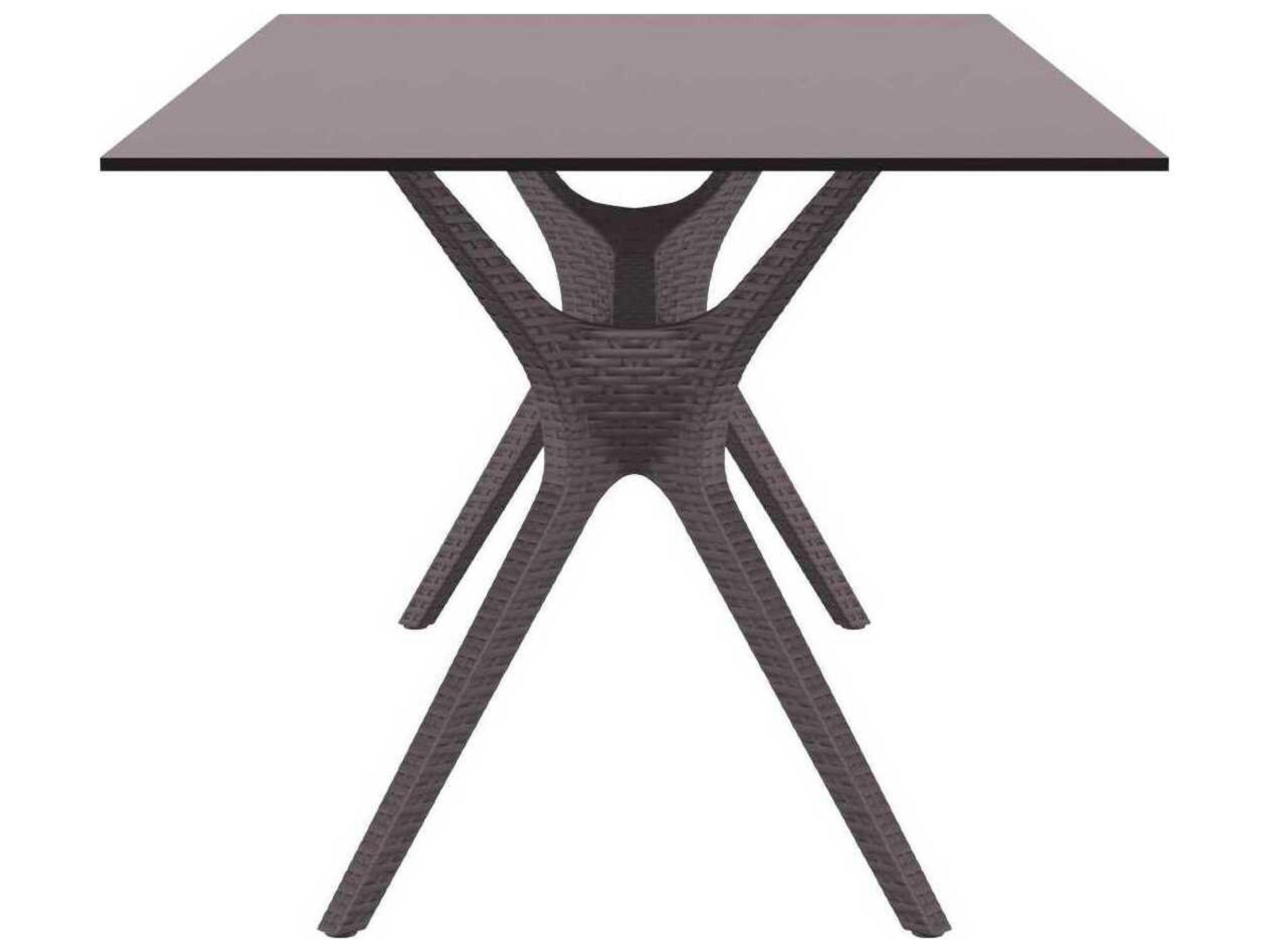 Compamia Ibiza Brown Resin Rectangular Dining Table