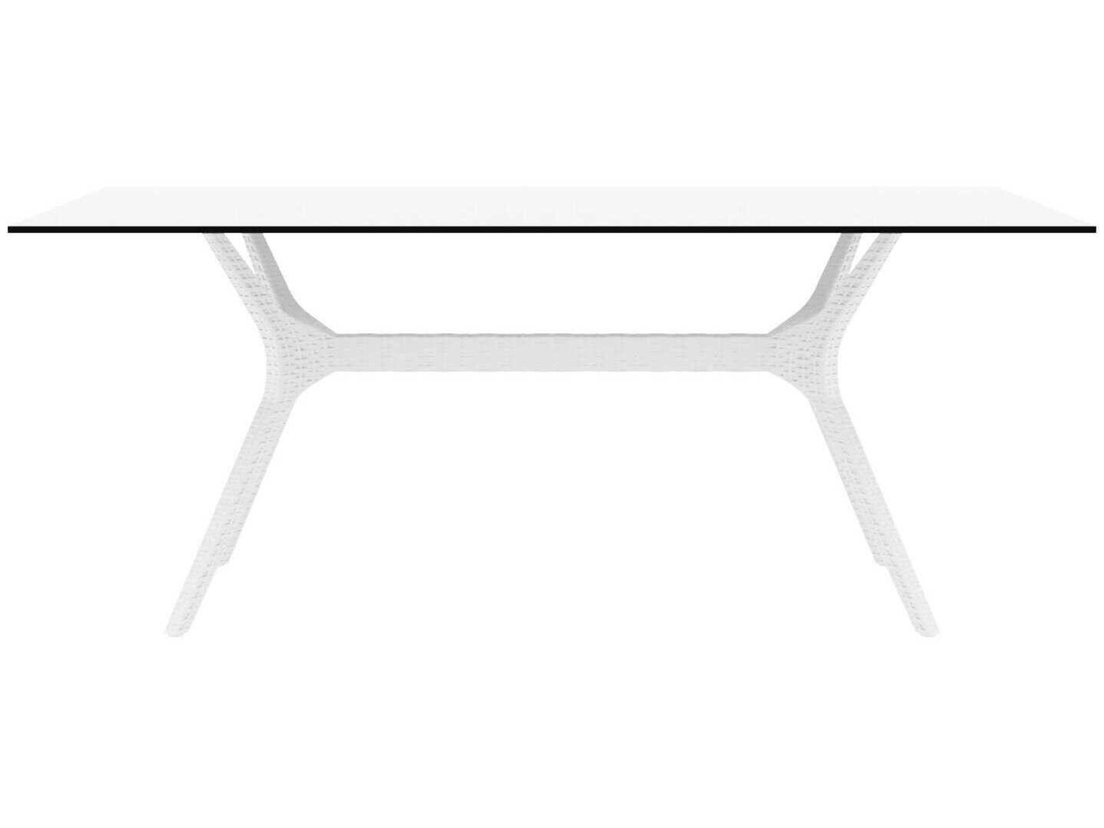 Compamia Ibiza White Resin Rectangular Dining Table