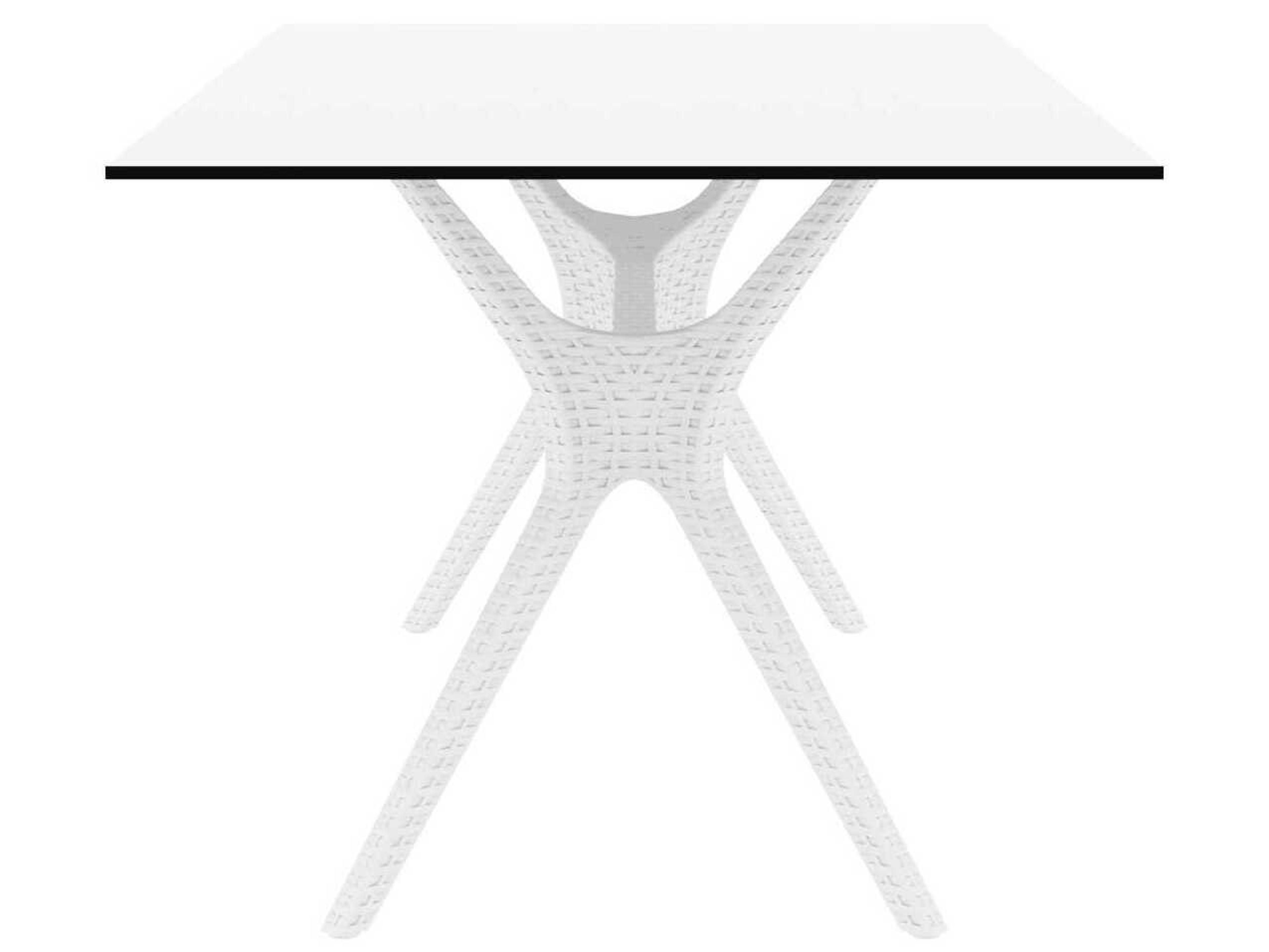 Compamia Ibiza White Resin Rectangular Dining Table