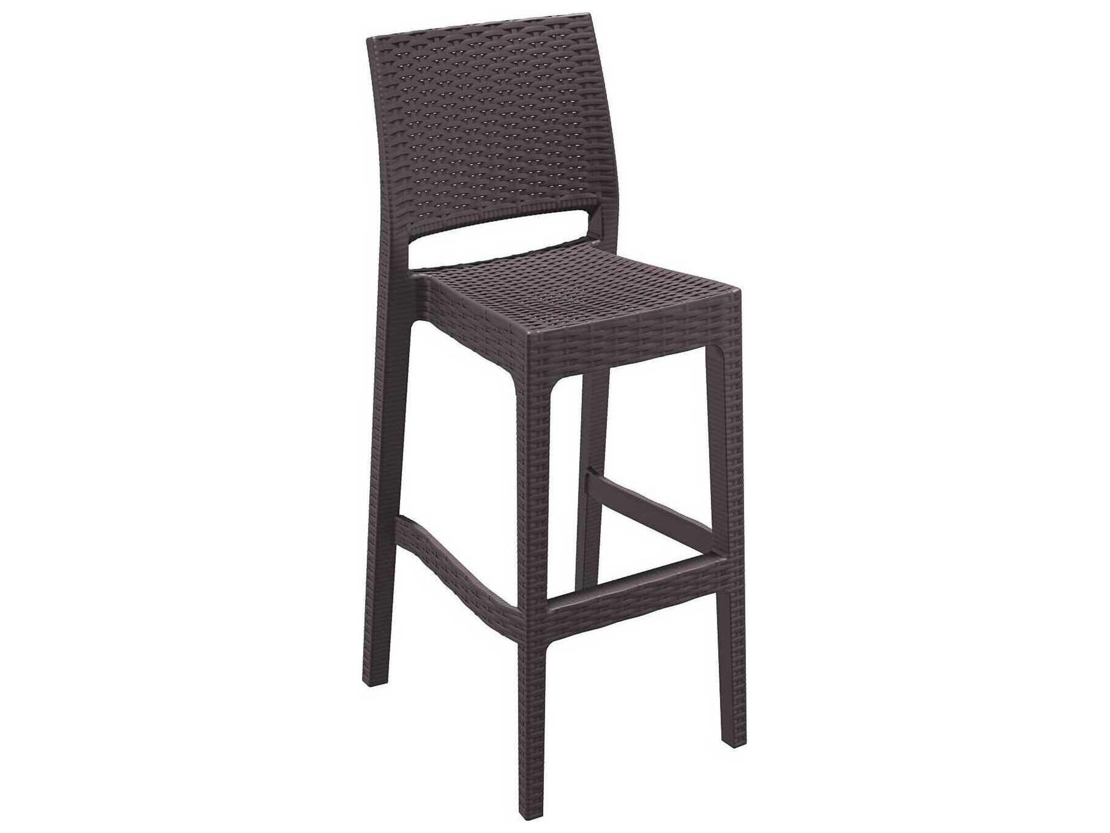 Jamaica Brown Resin Bar Stool