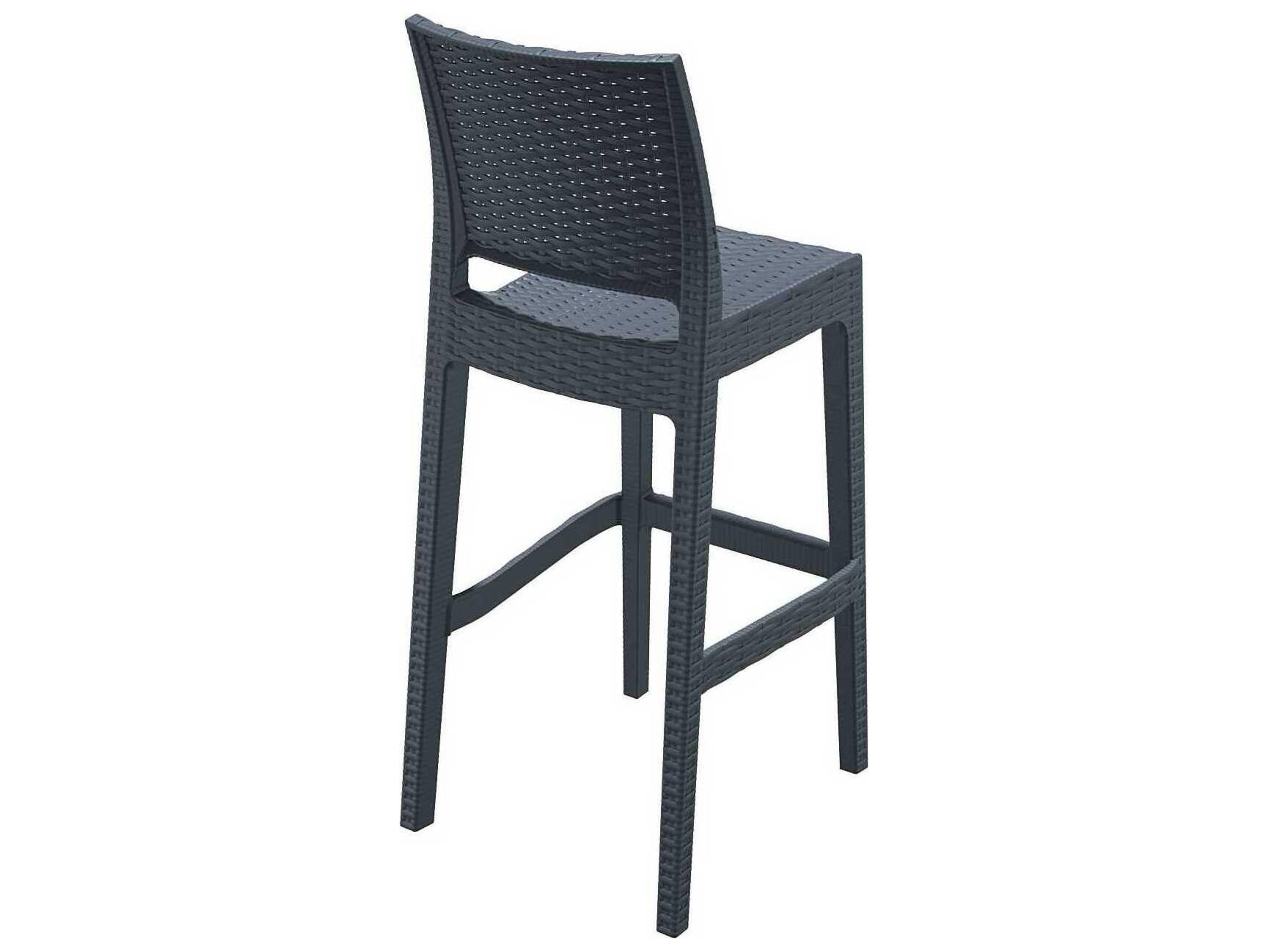 Compamia Jamaica Dark Gray Resin Bar Stool