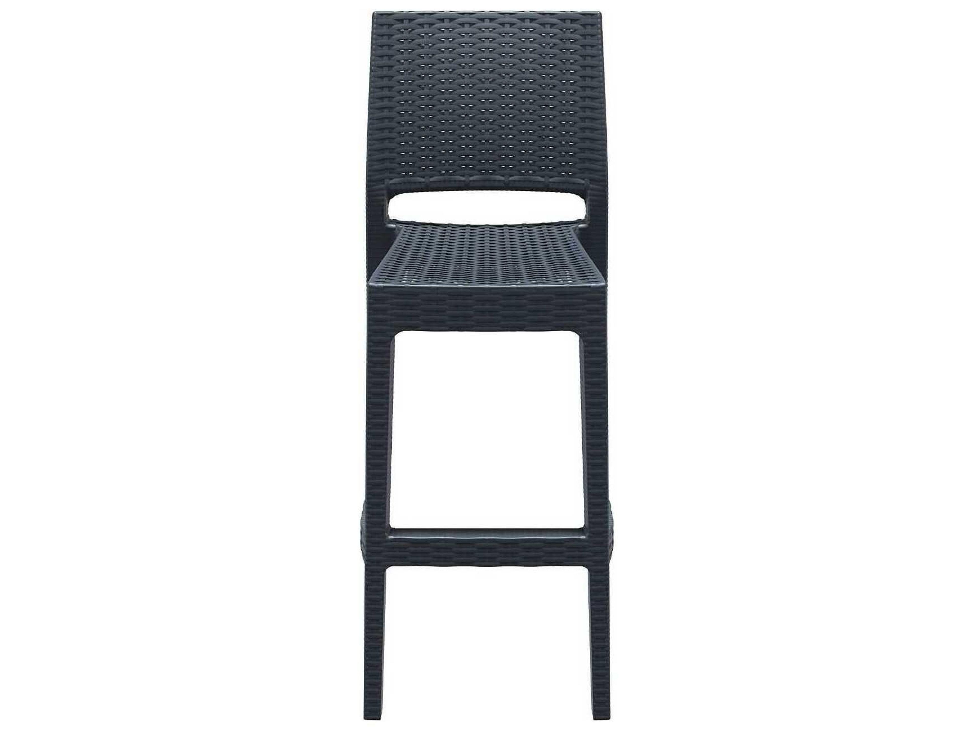 Compamia Jamaica Dark Gray Resin Bar Stool