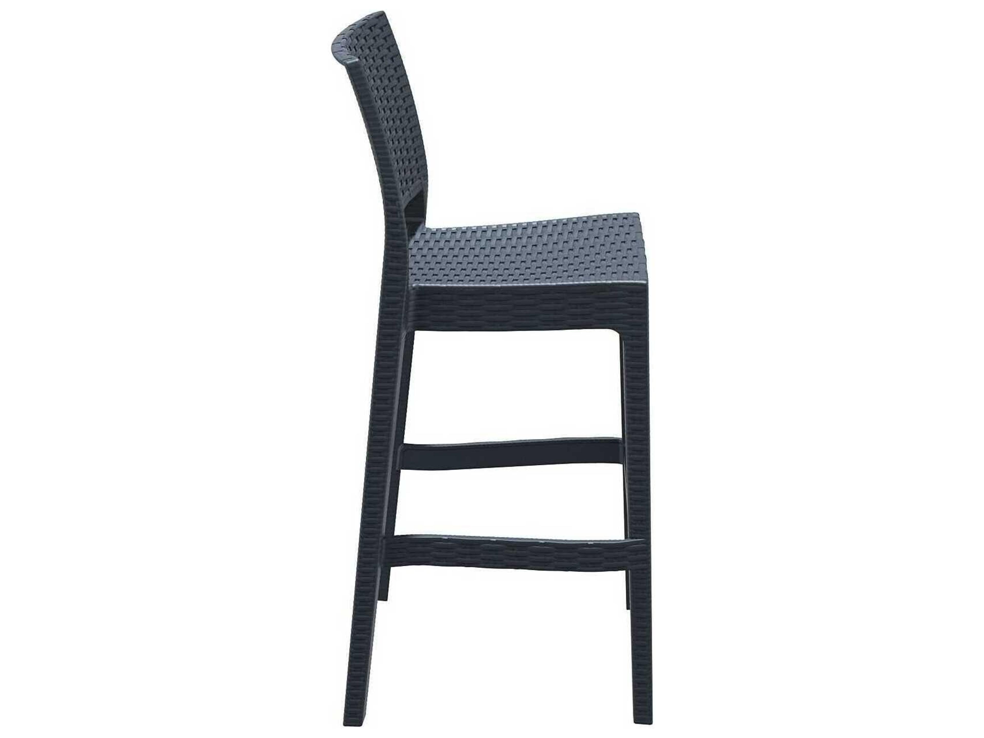 Compamia Jamaica Dark Gray Resin Bar Stool