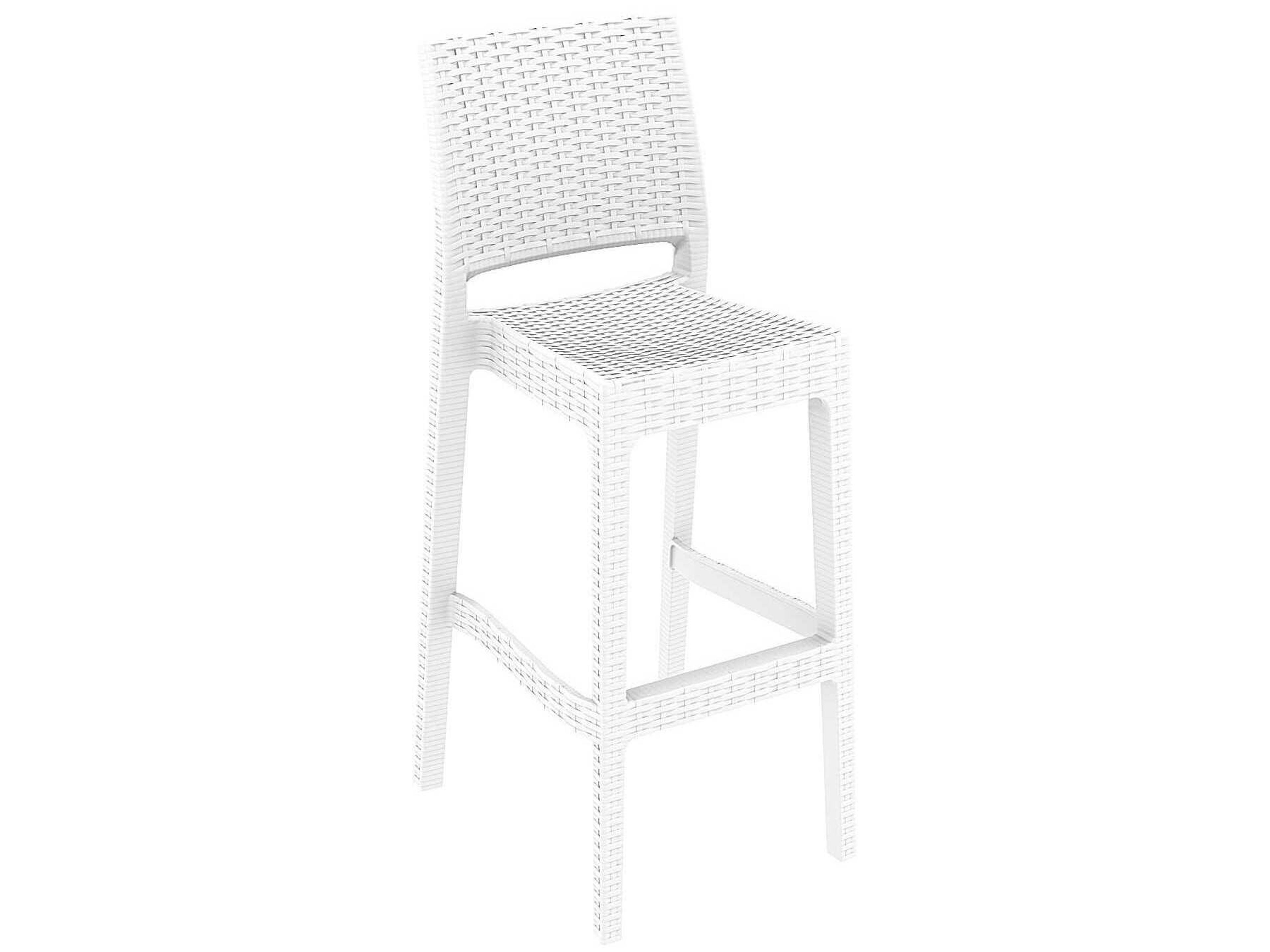 Jamaica White Resin Bar Stool