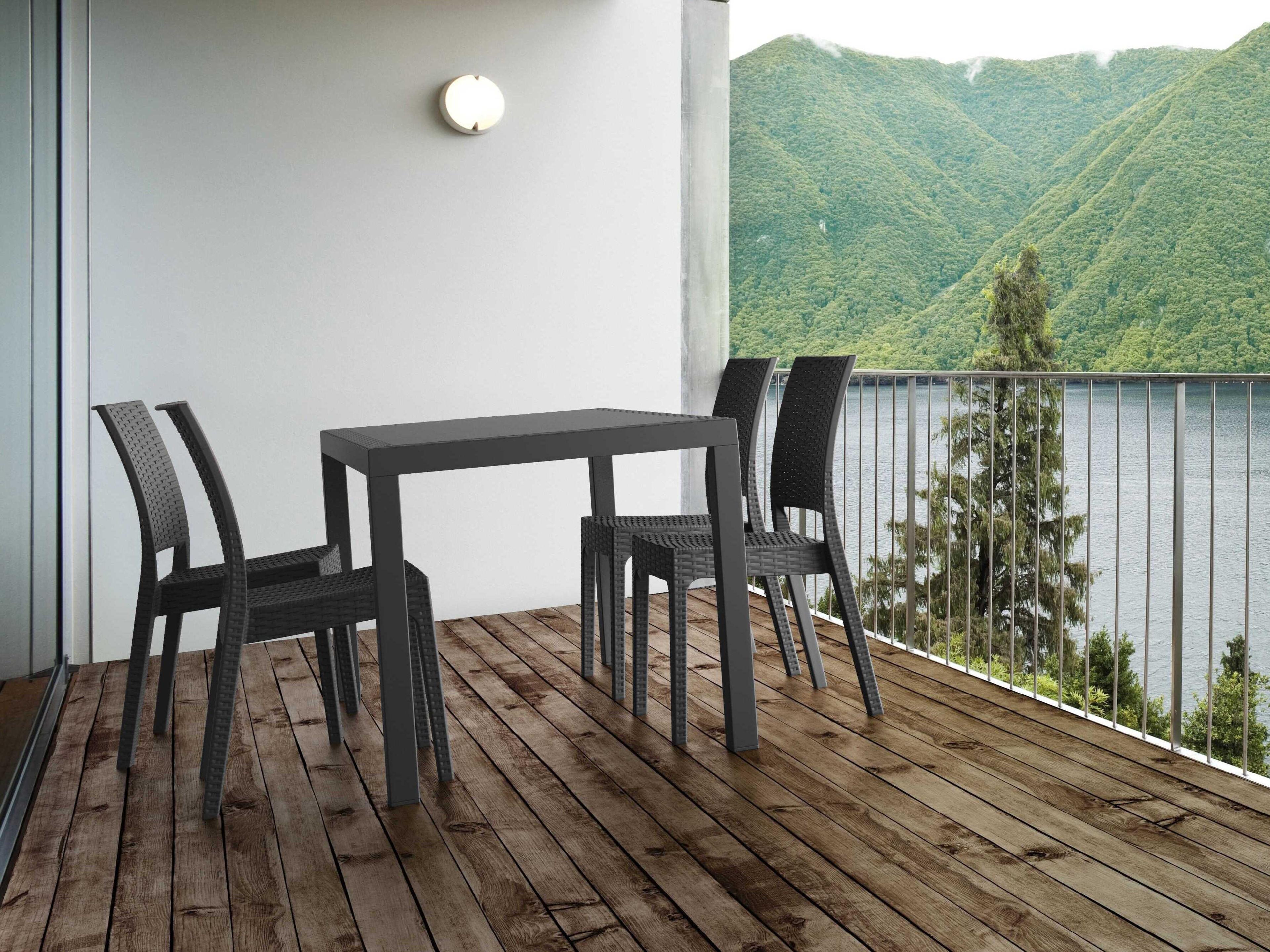 Orlando Dark Gray Resin Dining Set