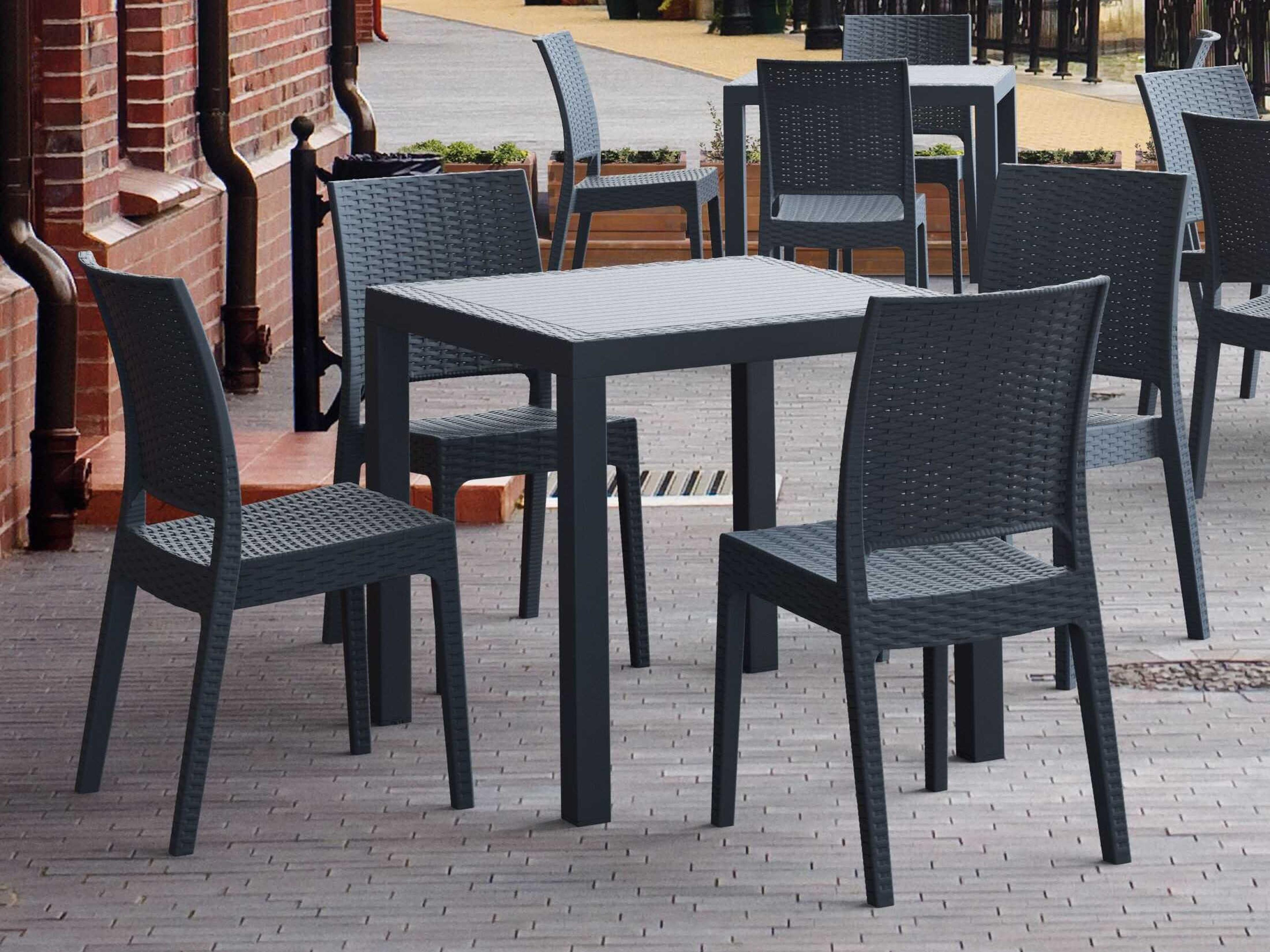 Compamia Orlando Dark Gray Resin Dining Set