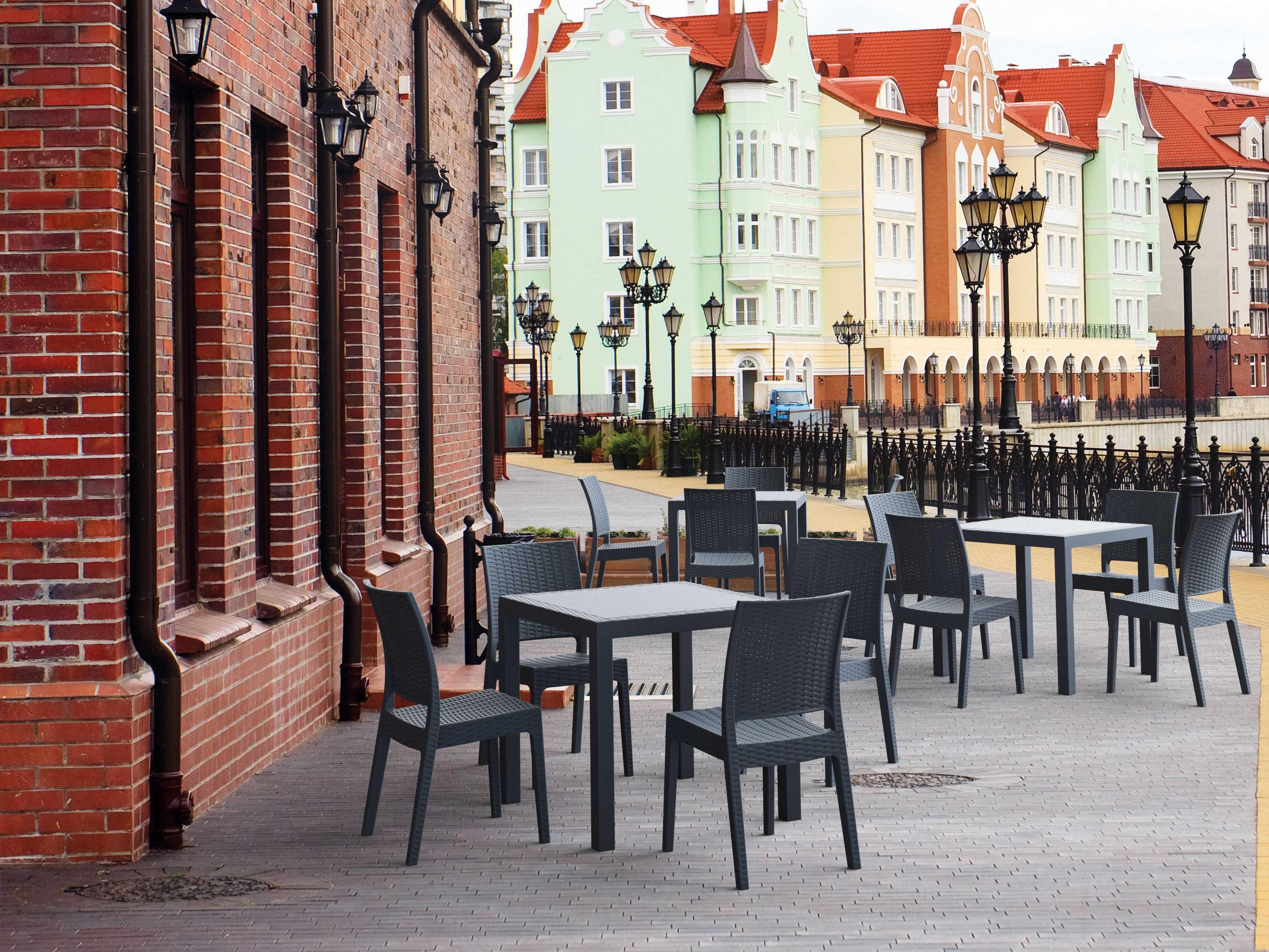 Compamia Orlando Dark Gray Resin Dining Set