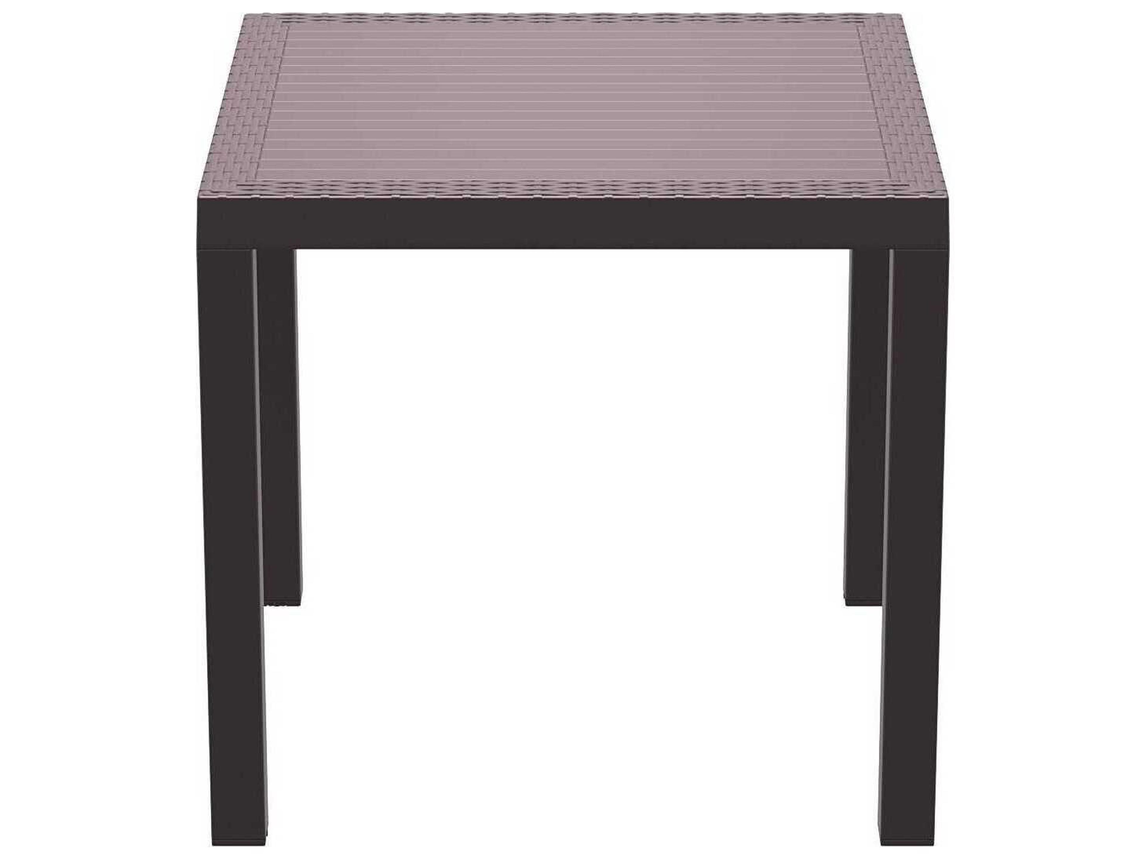 Compamia Orlando Brown Resin Square Dining Table