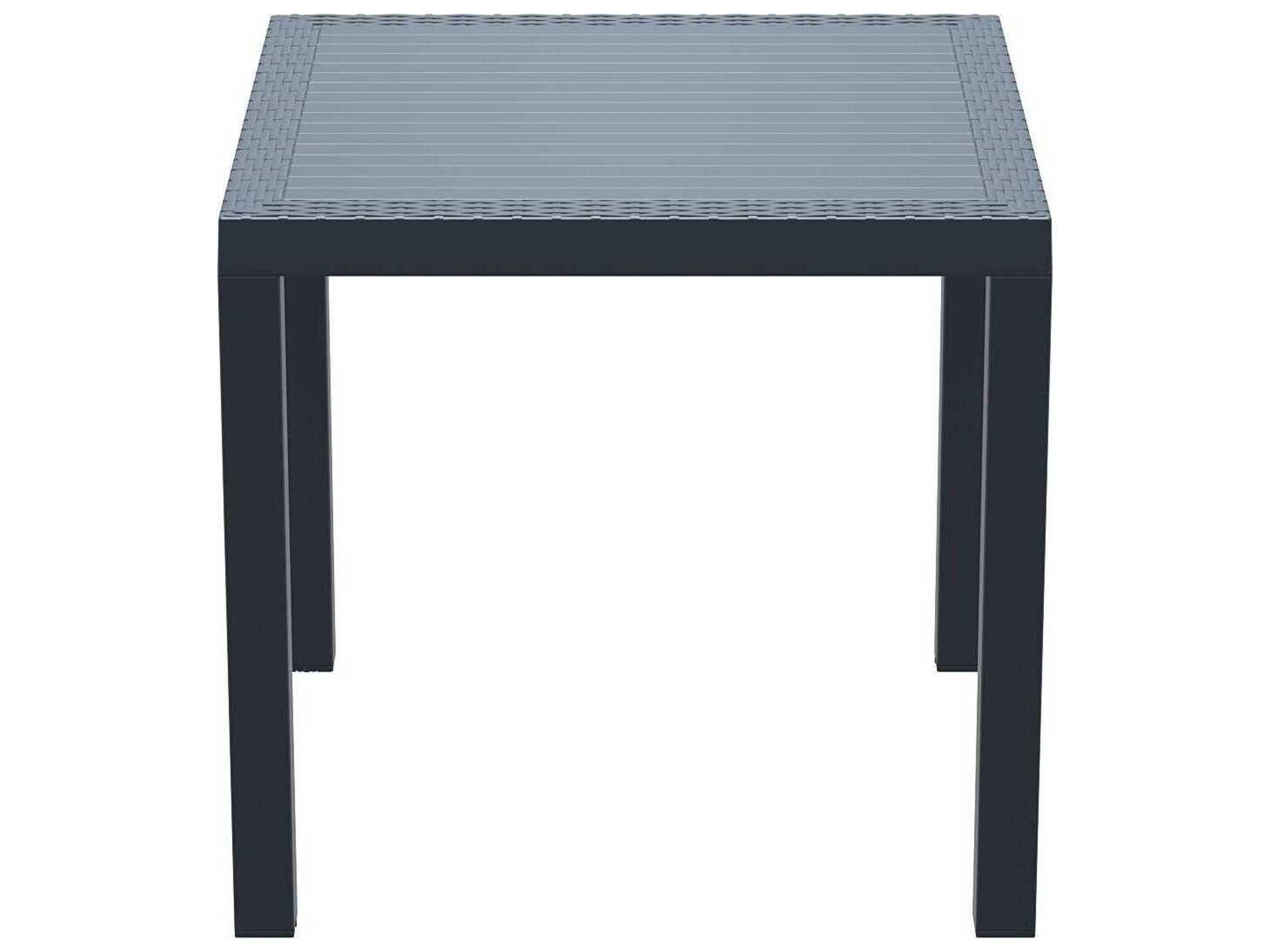 Compamia Orlando Dark Gray Resin Square Dining Table