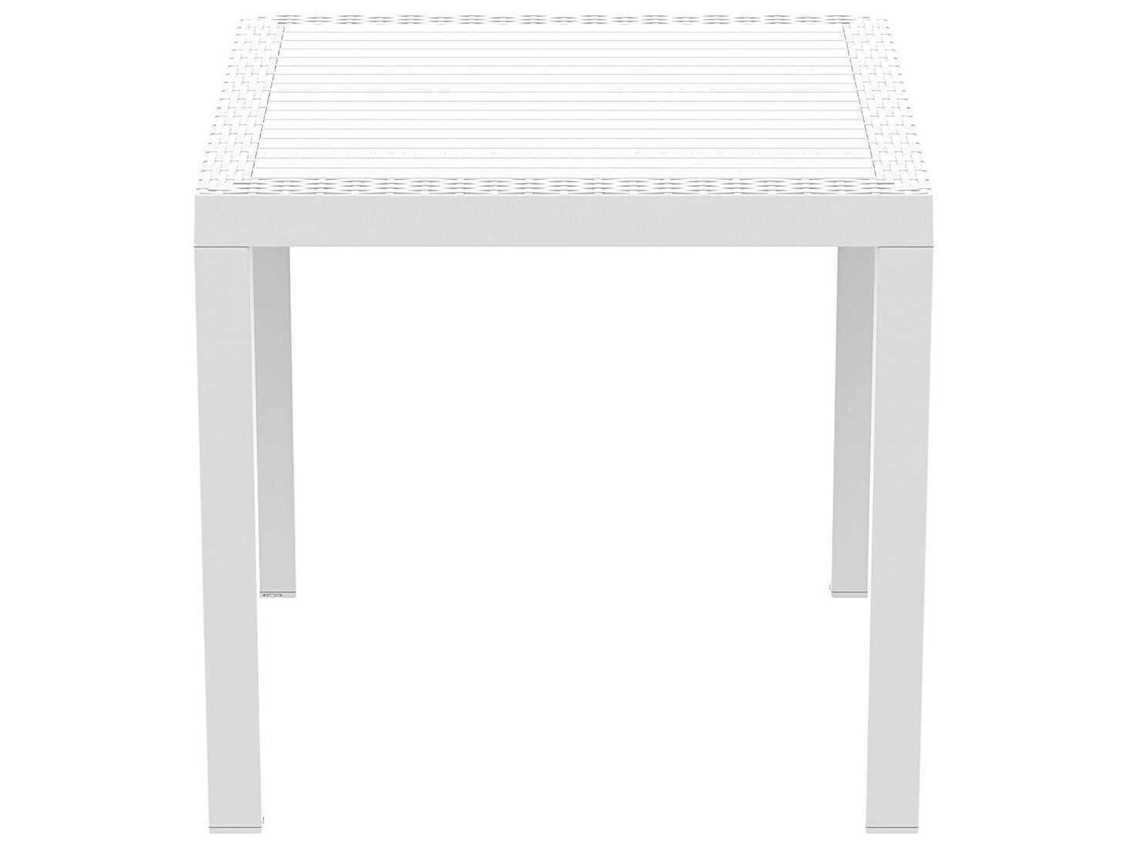 Compamia Orlando White Resin Square Dining Table