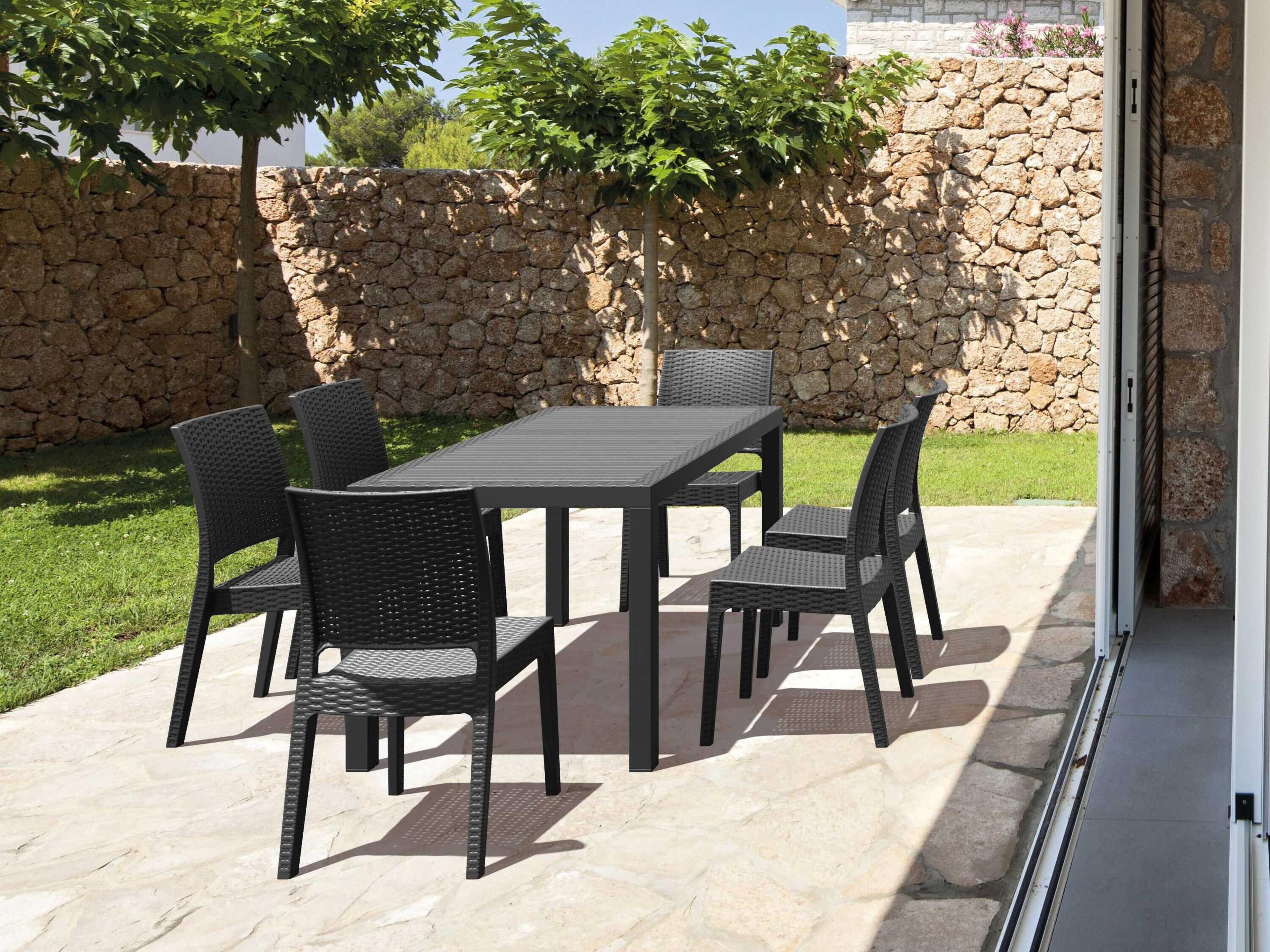 Orlando Dark Gray Resin Dining Set