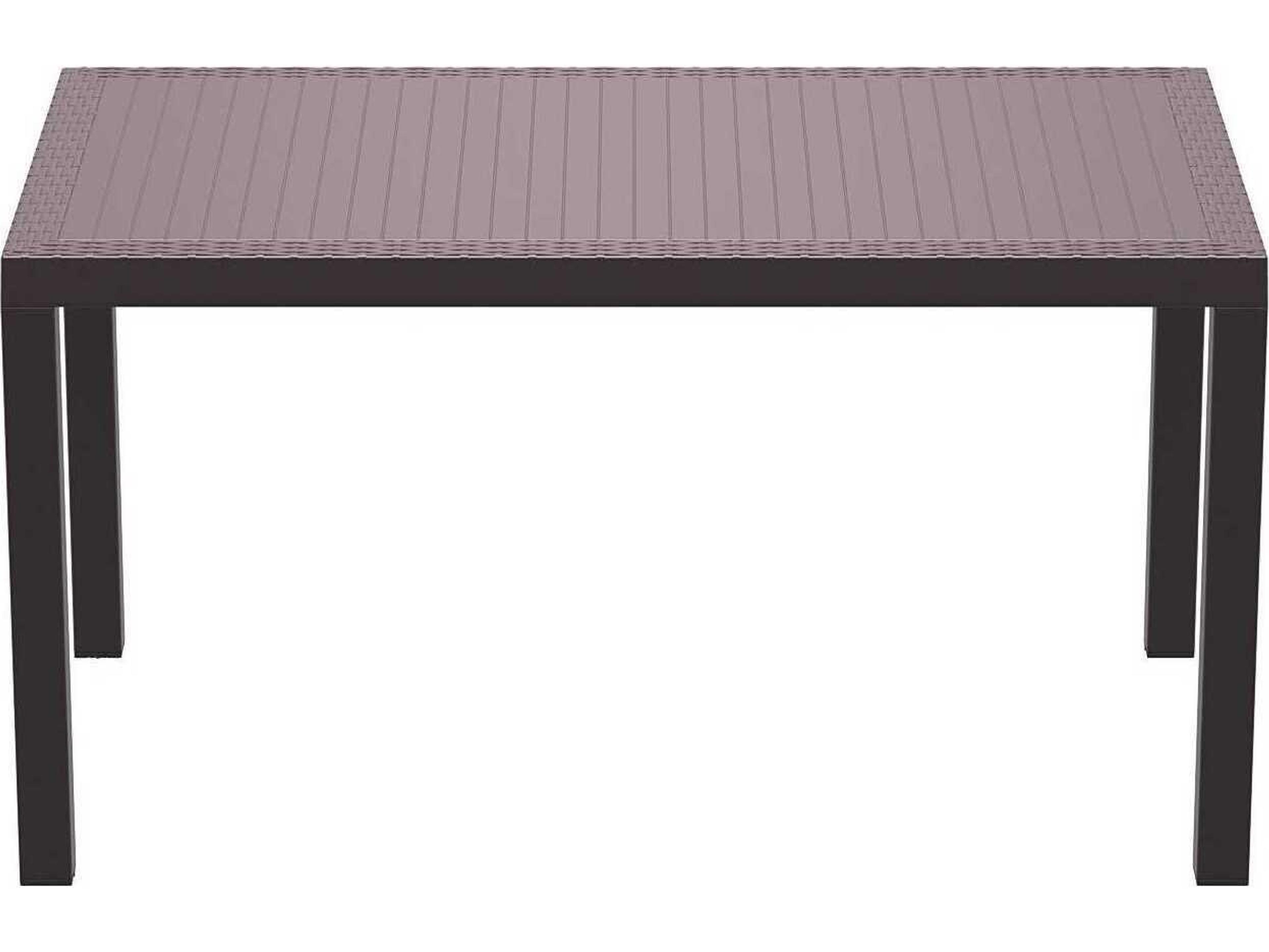 Compamia Orlando Brown Resin Rectangular Dining Table
