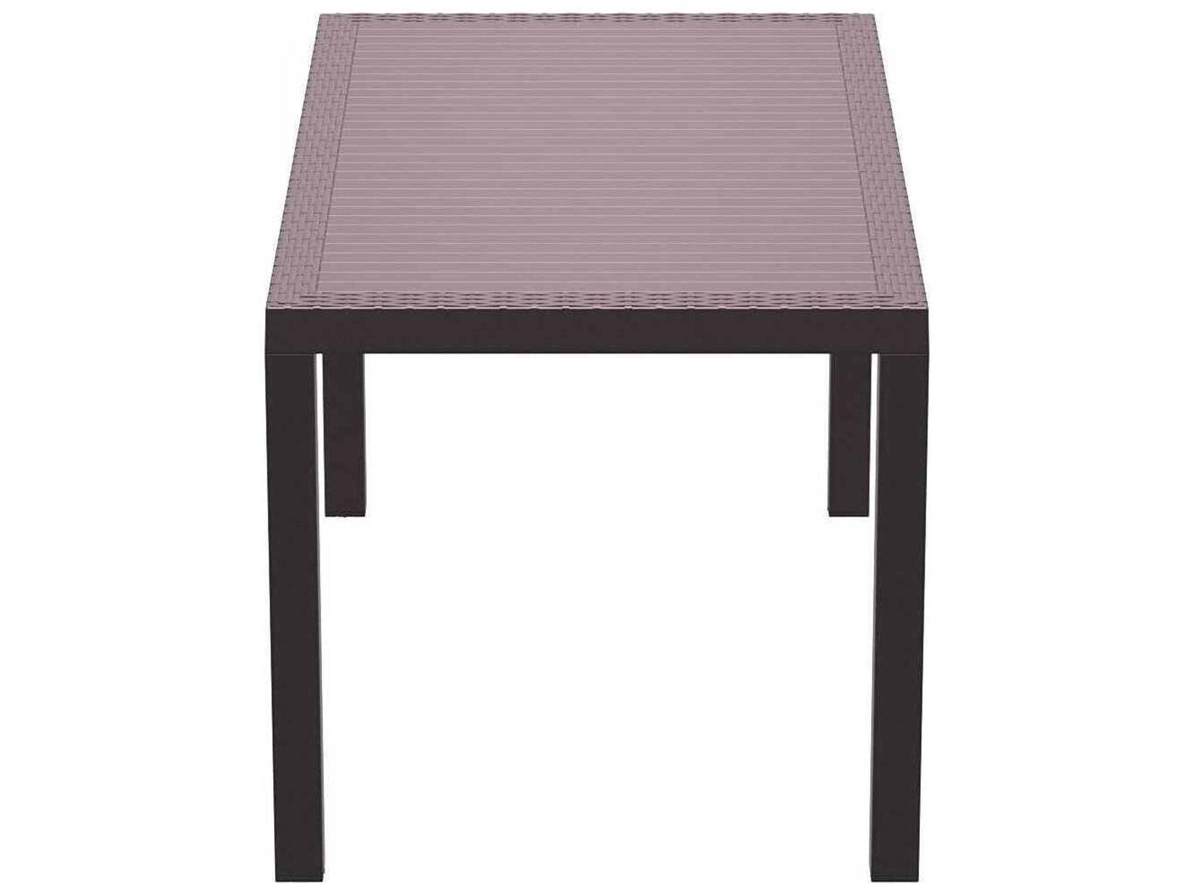 Compamia Orlando Brown Resin Rectangular Dining Table
