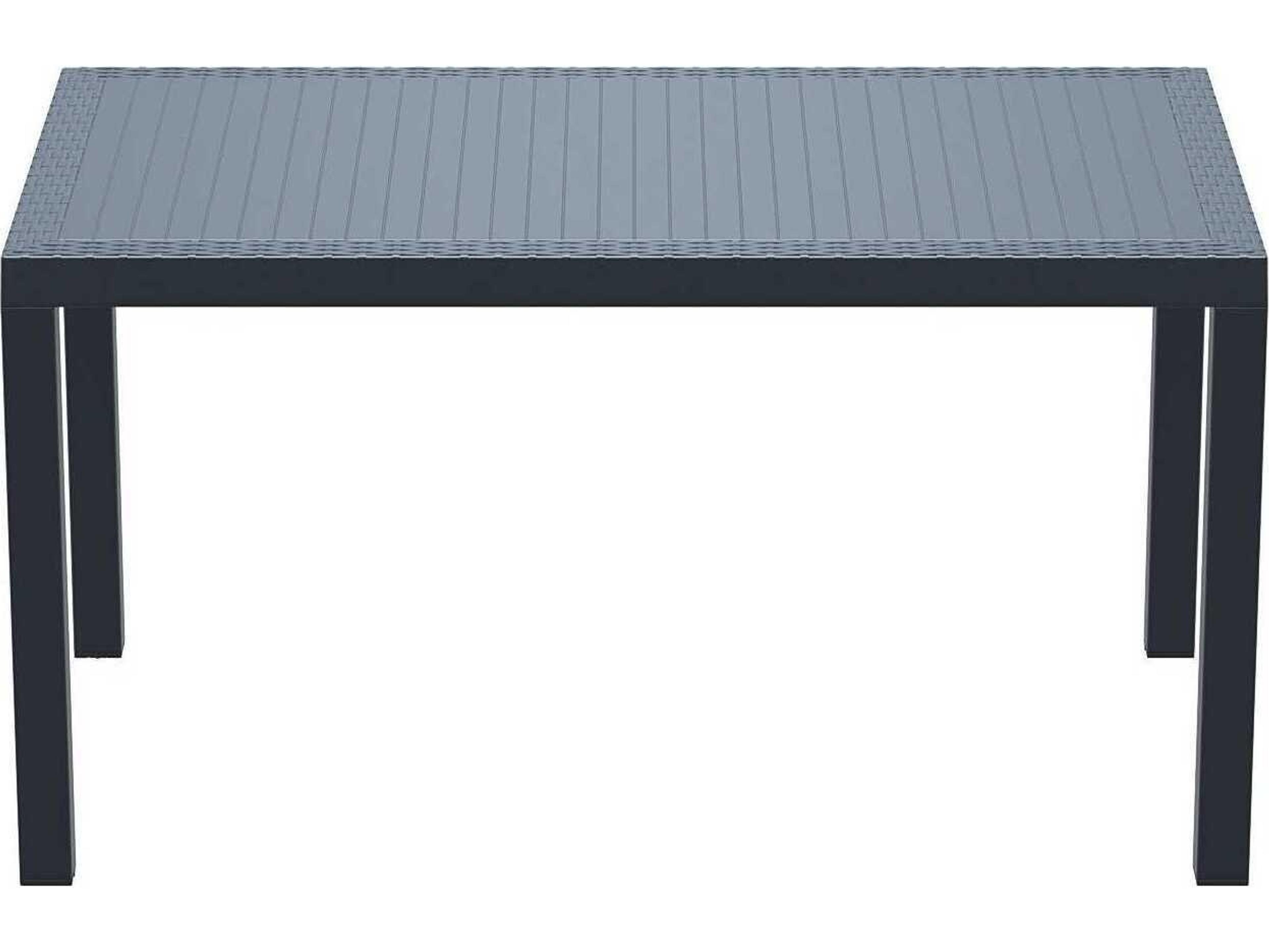 Compamia Orlando Dark Gray Resin Rectangular Dining Table