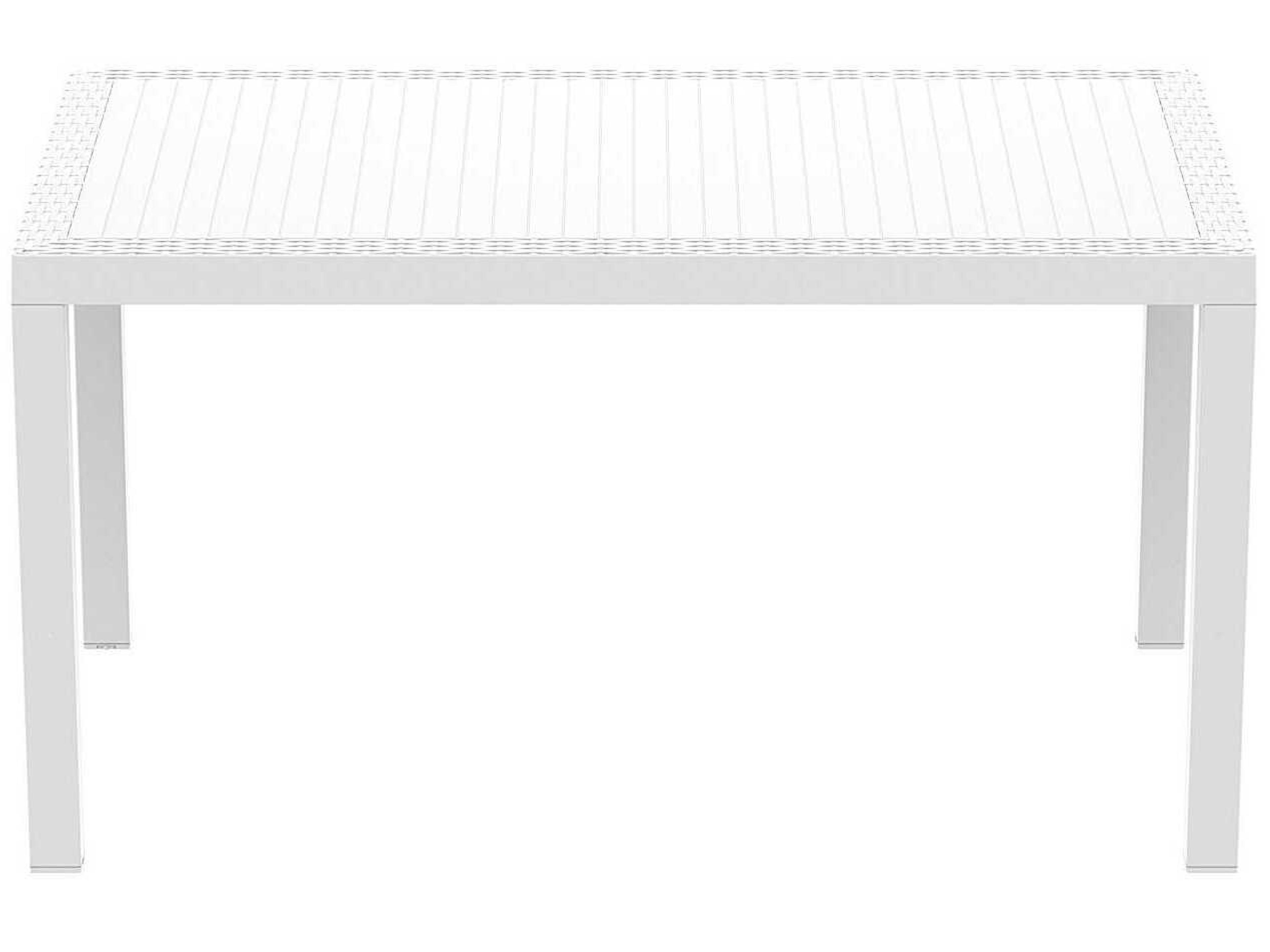 Compamia Orlando White Resin Rectangular Dining Table