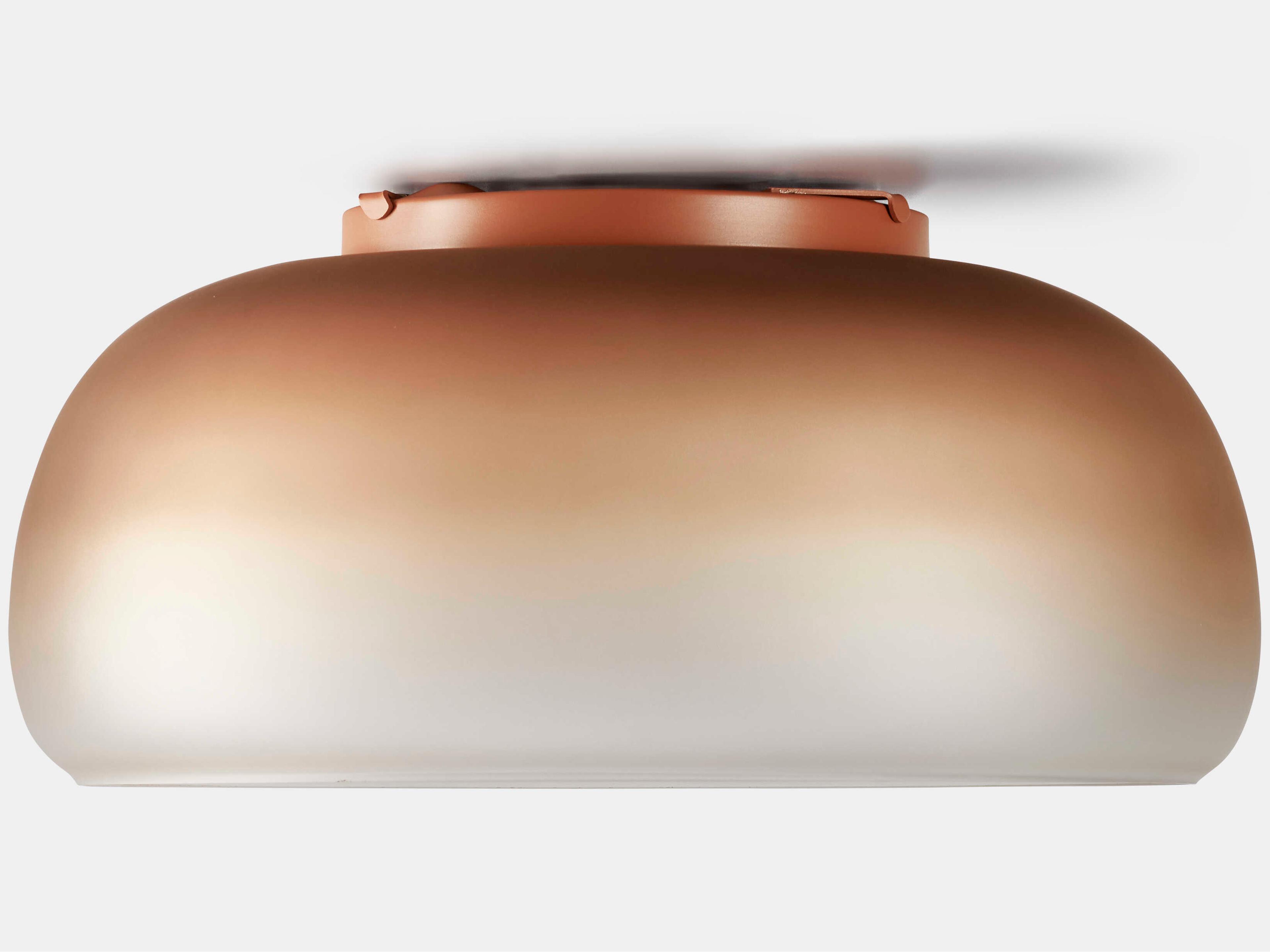 Carpyen Medusa 2-Light Terracota Orange Dome Flush Mount