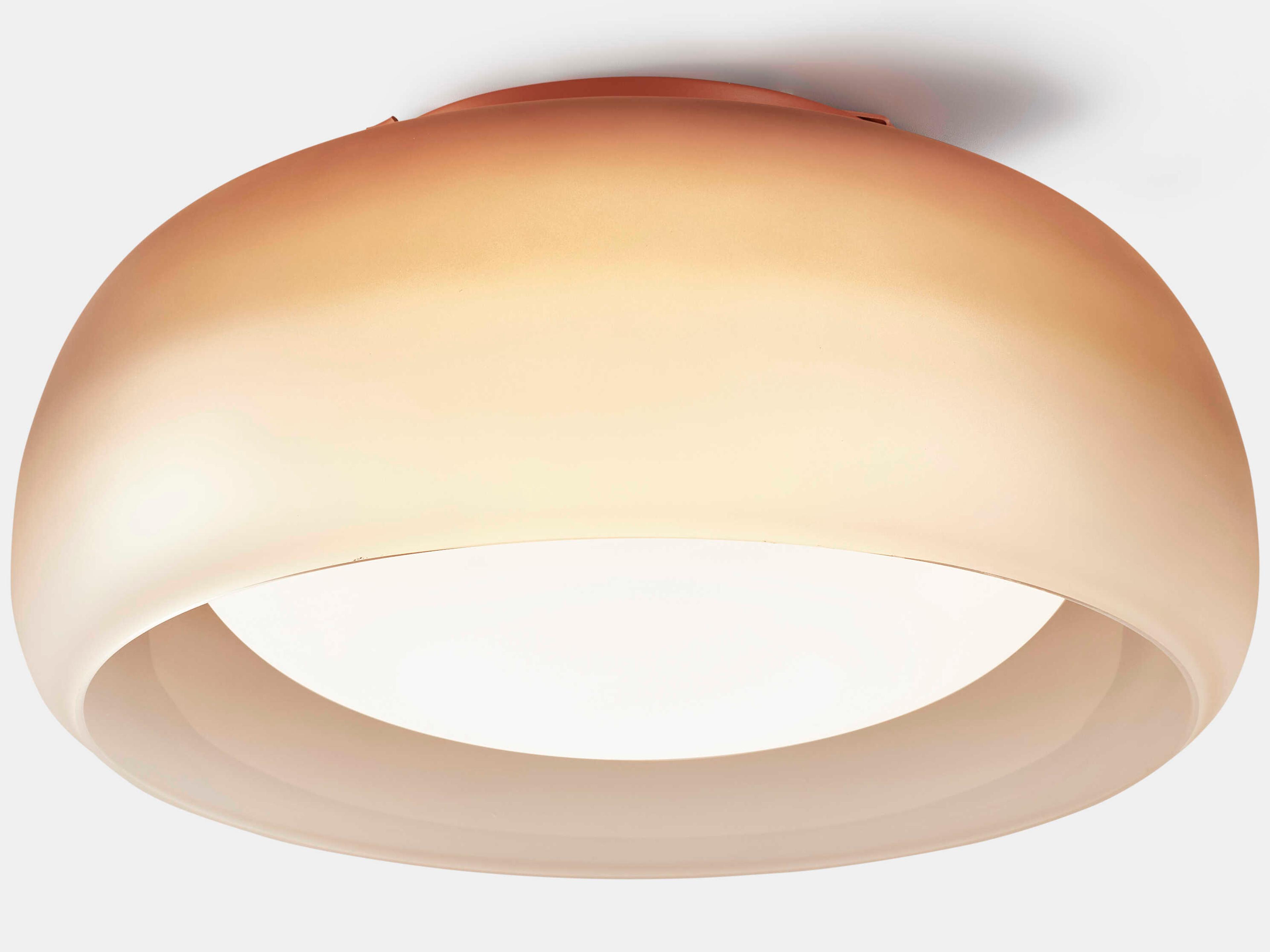 Carpyen Medusa 2-Light Terracota Orange Dome Flush Mount