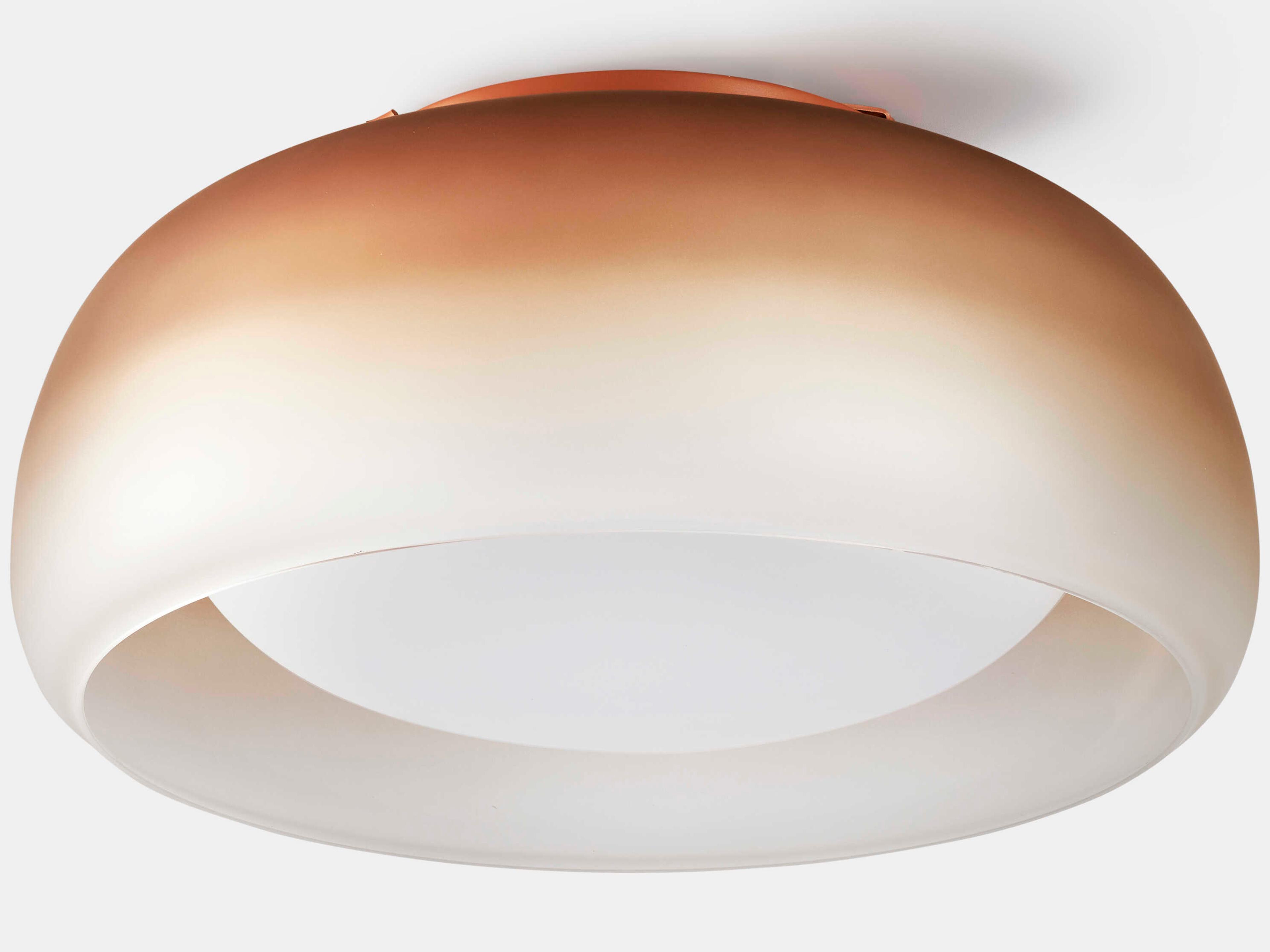 Carpyen Medusa 2-Light Terracota Orange Dome Flush Mount