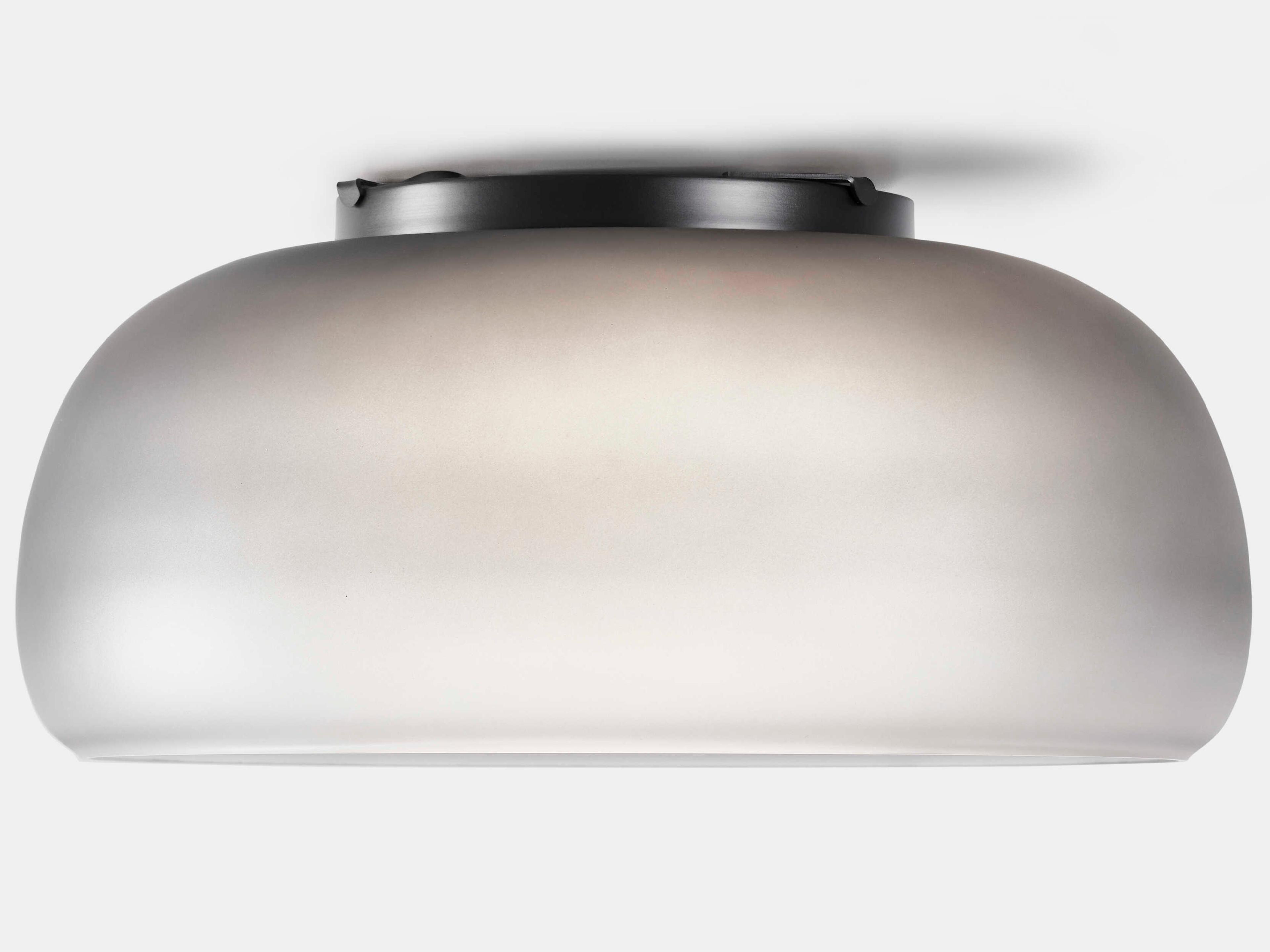 Medusa 2-Light Black Dome Flush Mount