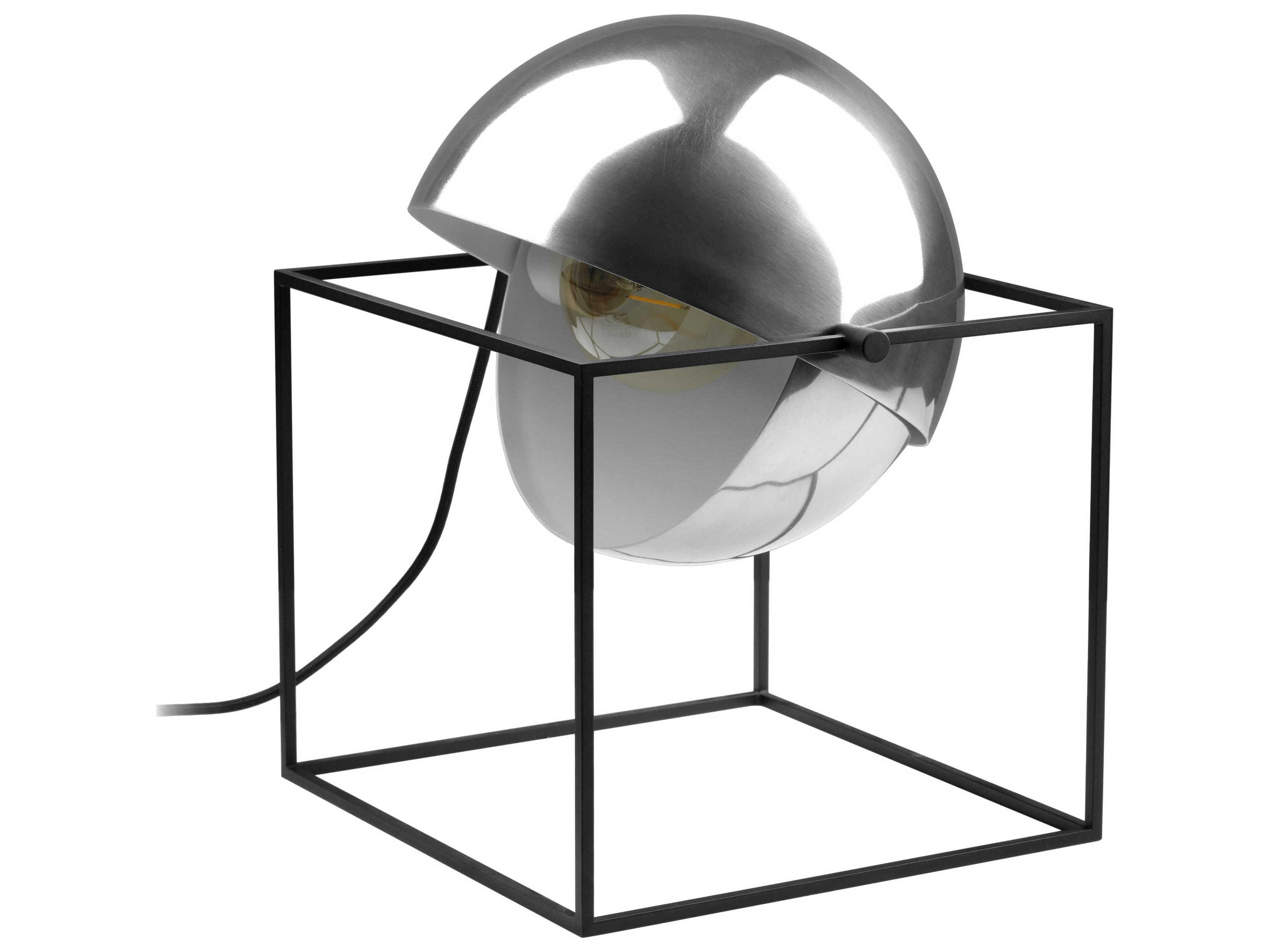 Carpyen El Cubo Metallic Chrome Table Lamp