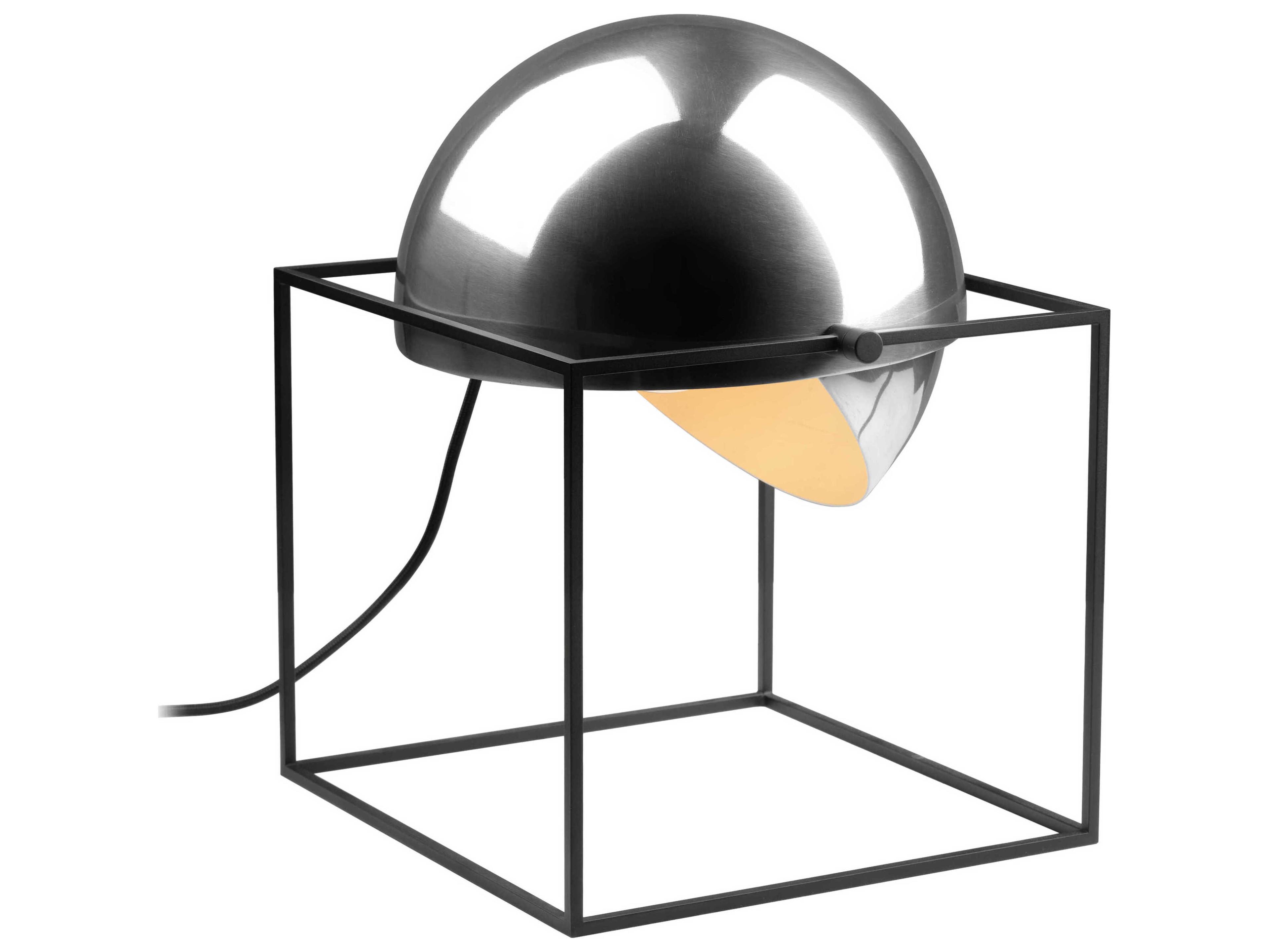 Carpyen El Cubo Metallic Chrome Table Lamp