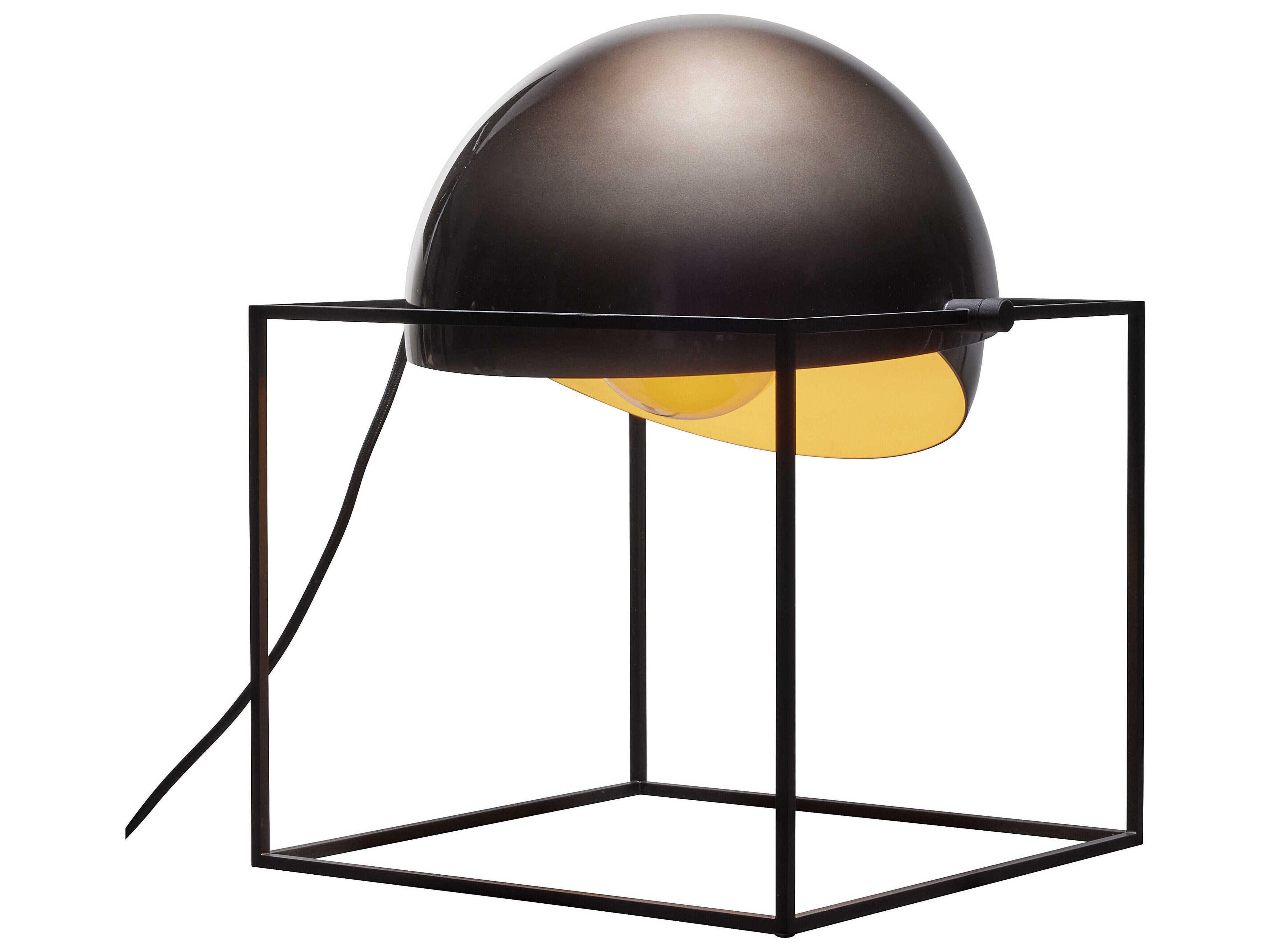 Carpyen El Cubo Metallic Smoke Black Table Lamp