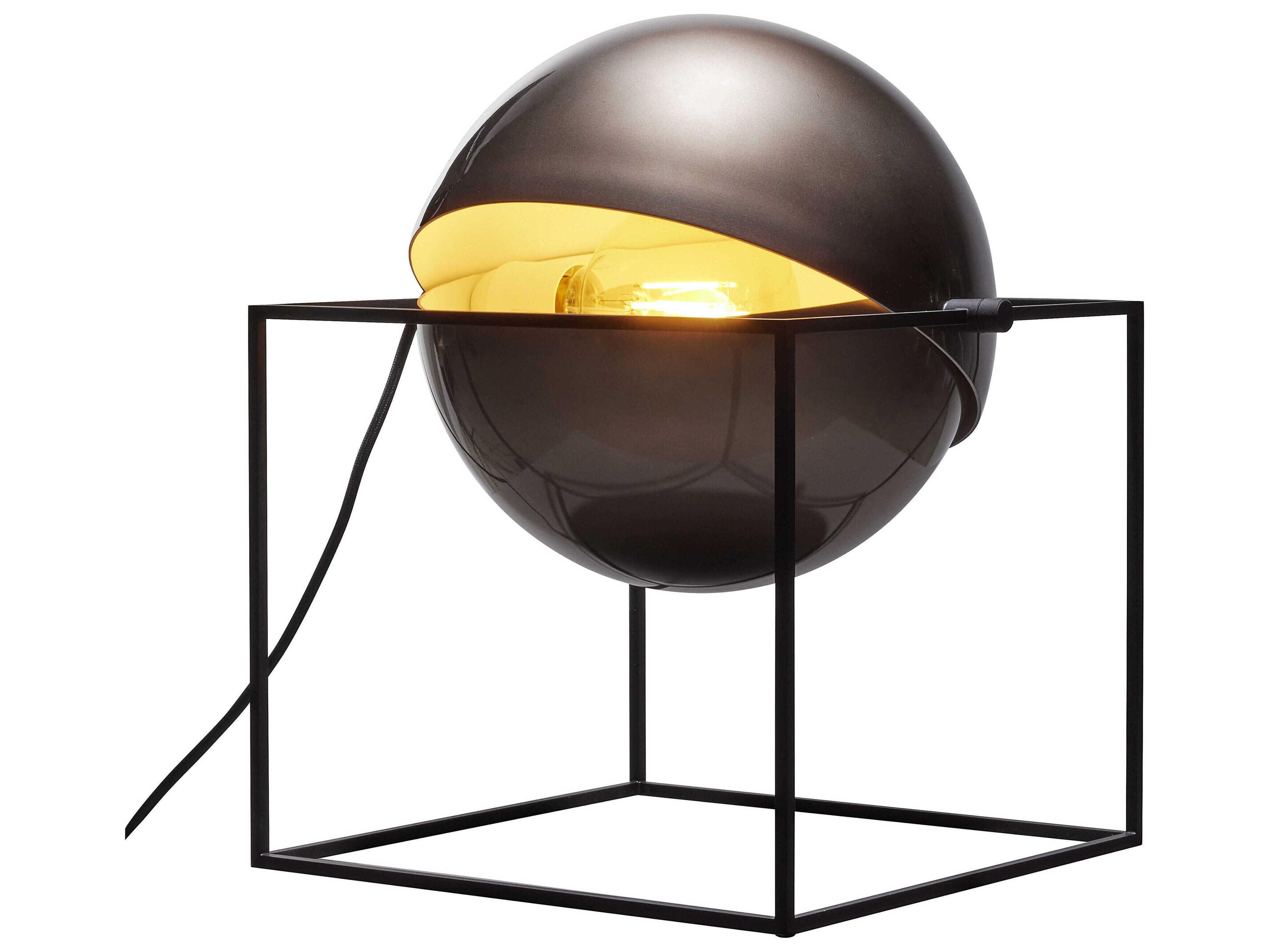 Carpyen El Cubo Metallic Smoke Black Table Lamp