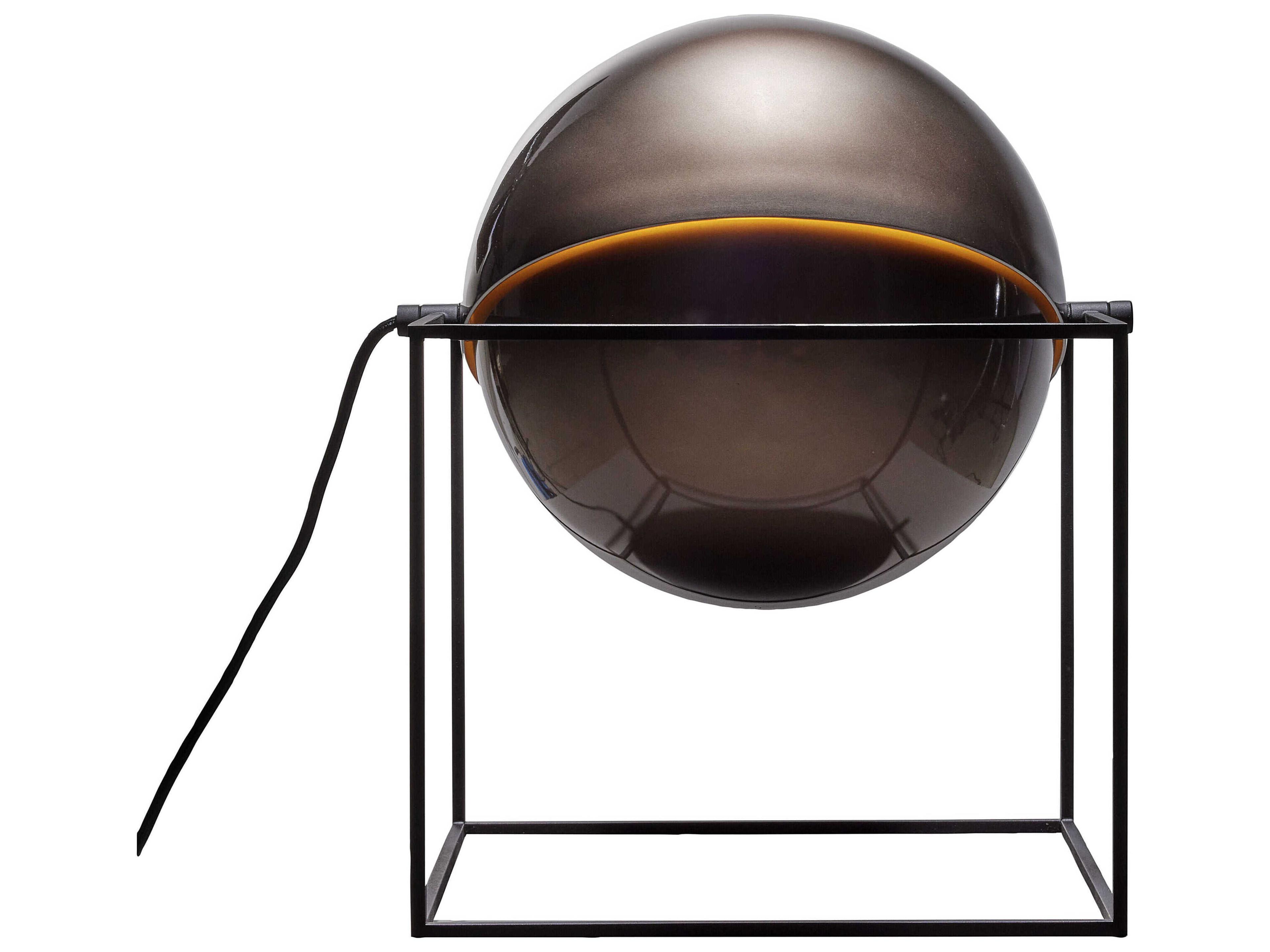 Carpyen El Cubo Metallic Smoke Black Table Lamp