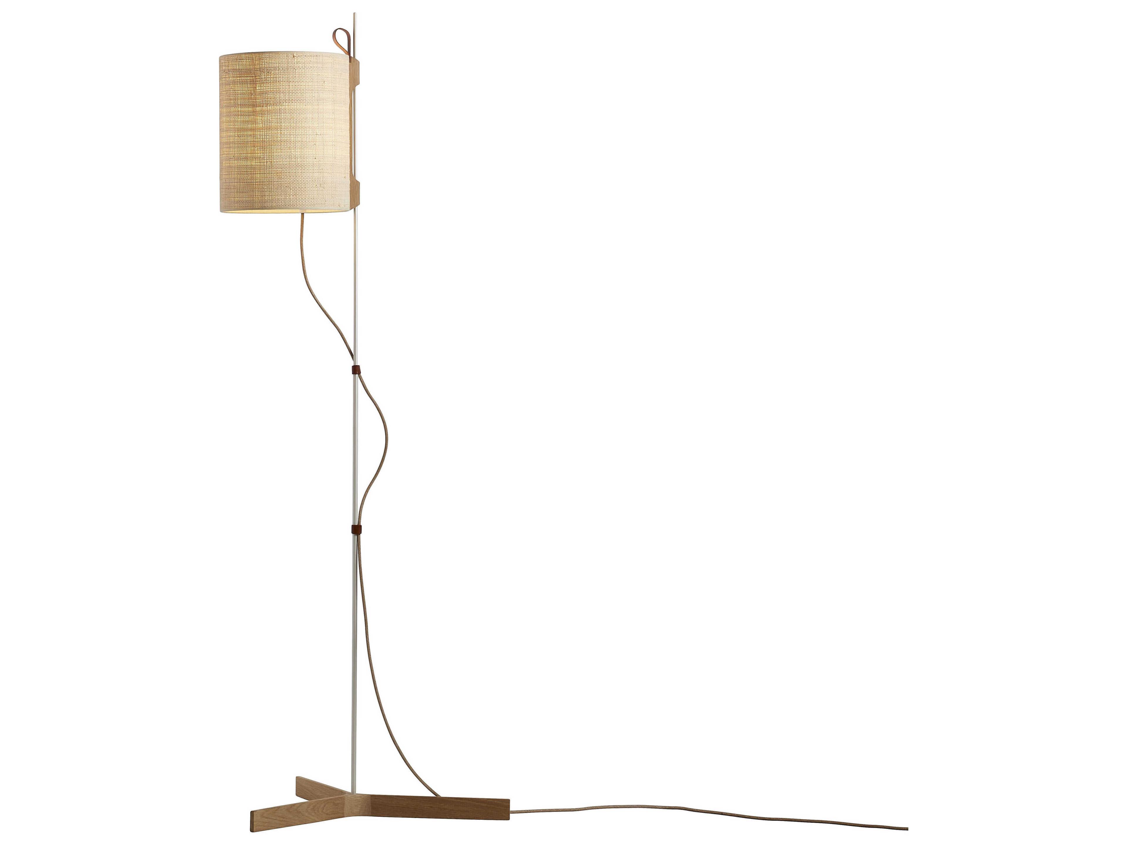 Carpyen Magnetic Natural Oak Saguran Fiber Brown Floor Lamp