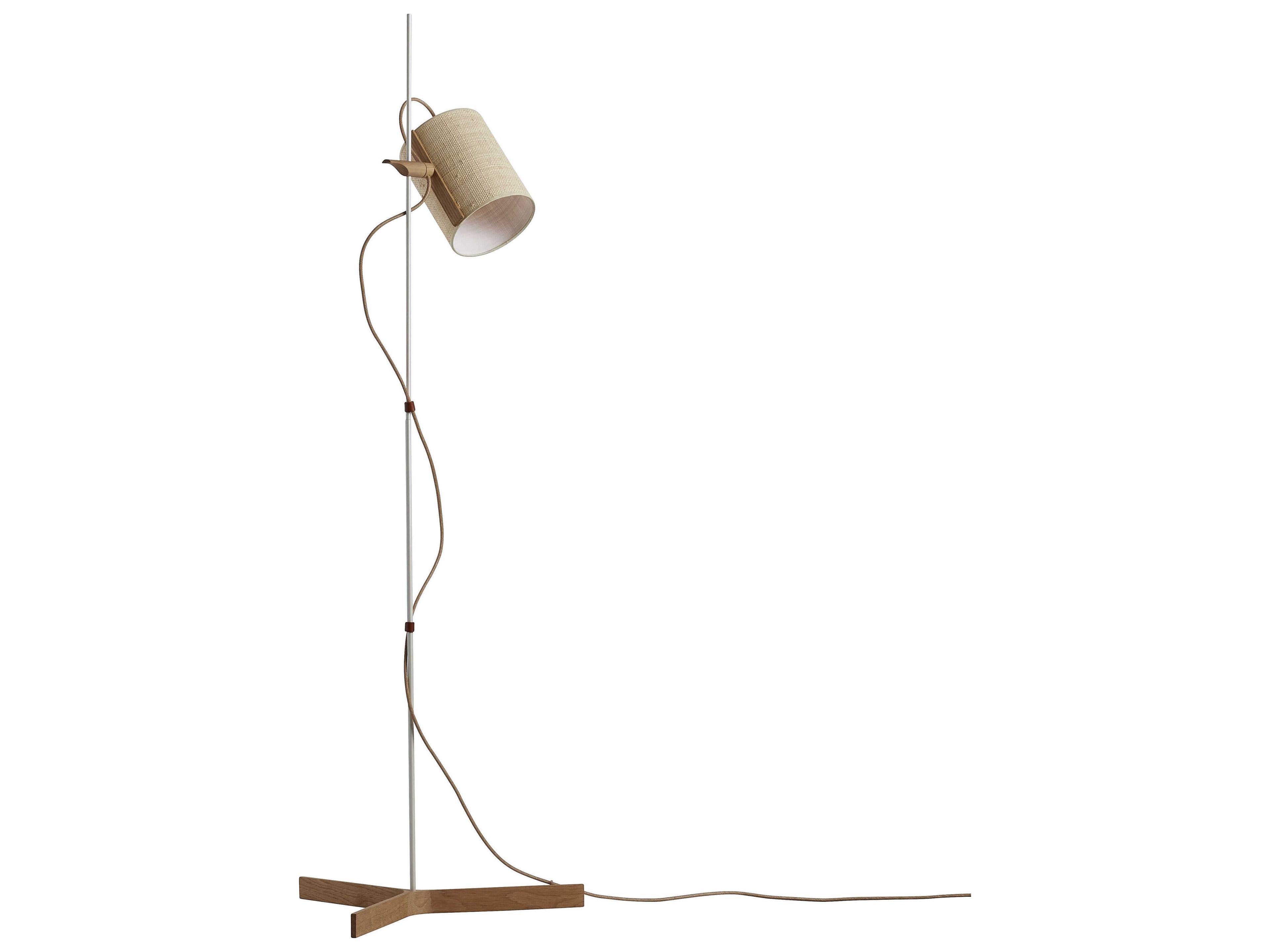 Carpyen Magnetic Natural Oak Saguran Fiber Brown Floor Lamp