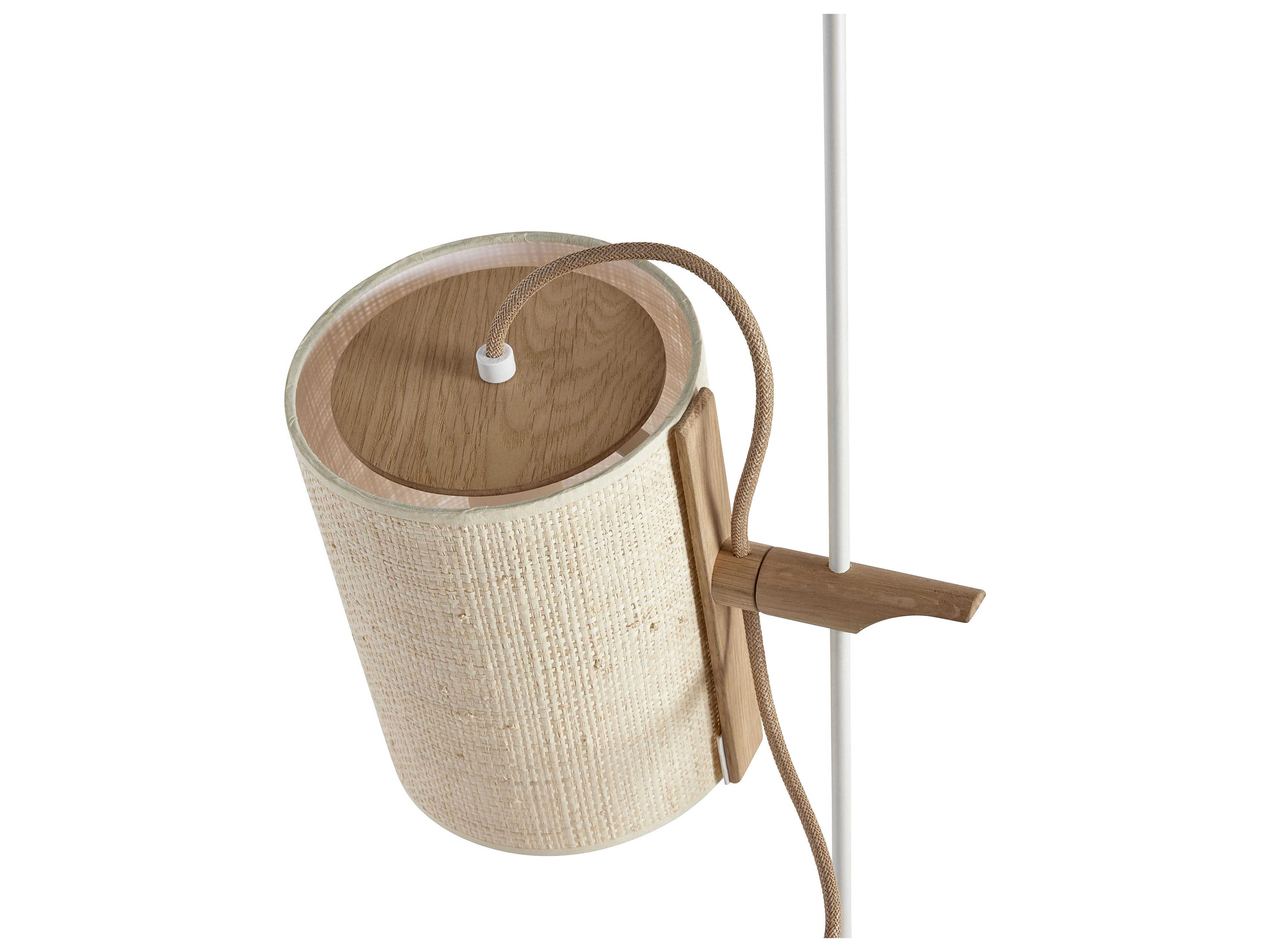 Carpyen Magnetic Natural Oak Saguran Fiber Brown Floor Lamp