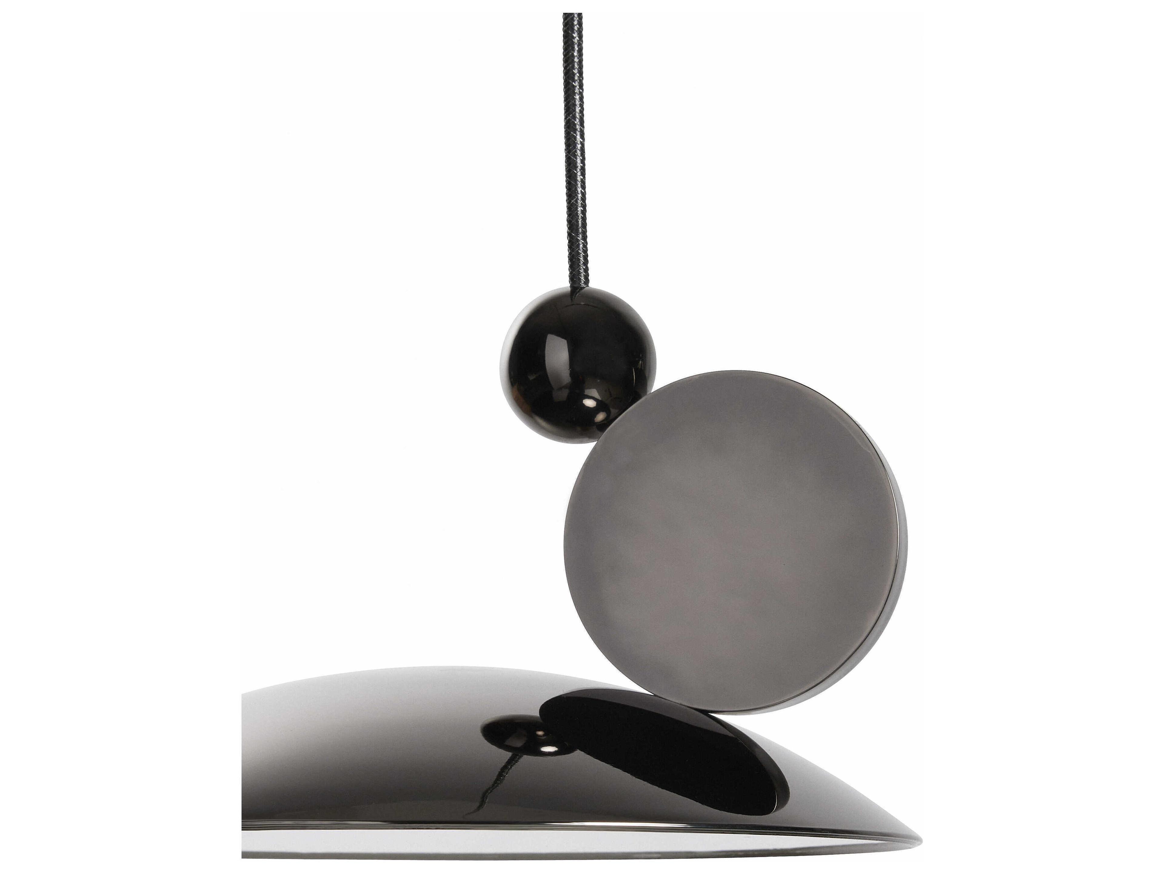 Carpyen Equilibrium Bright Black Dome Geometric Mini Pendant