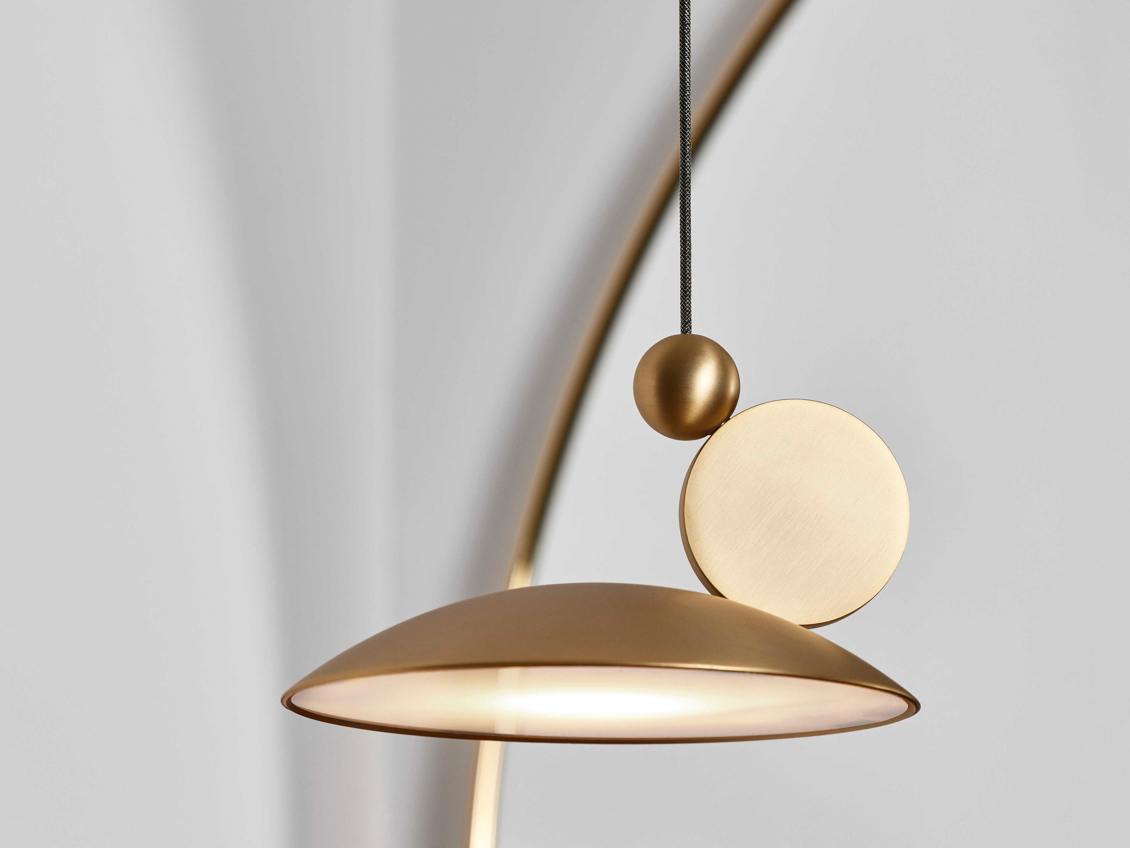 Carpyen Equilibrium Matt Gold Dome Geometric Mini Pendant