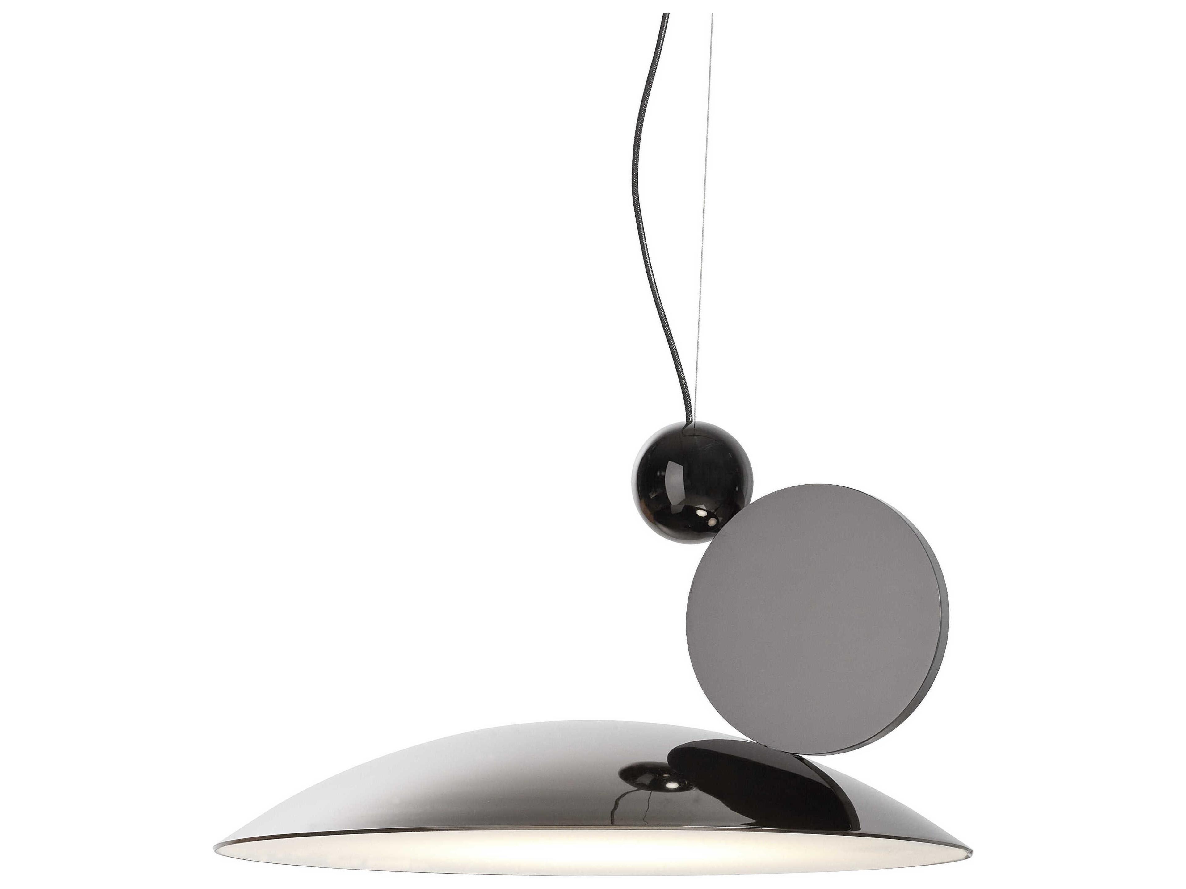 Equilibrium Bright Black Dome Geometric Pendant