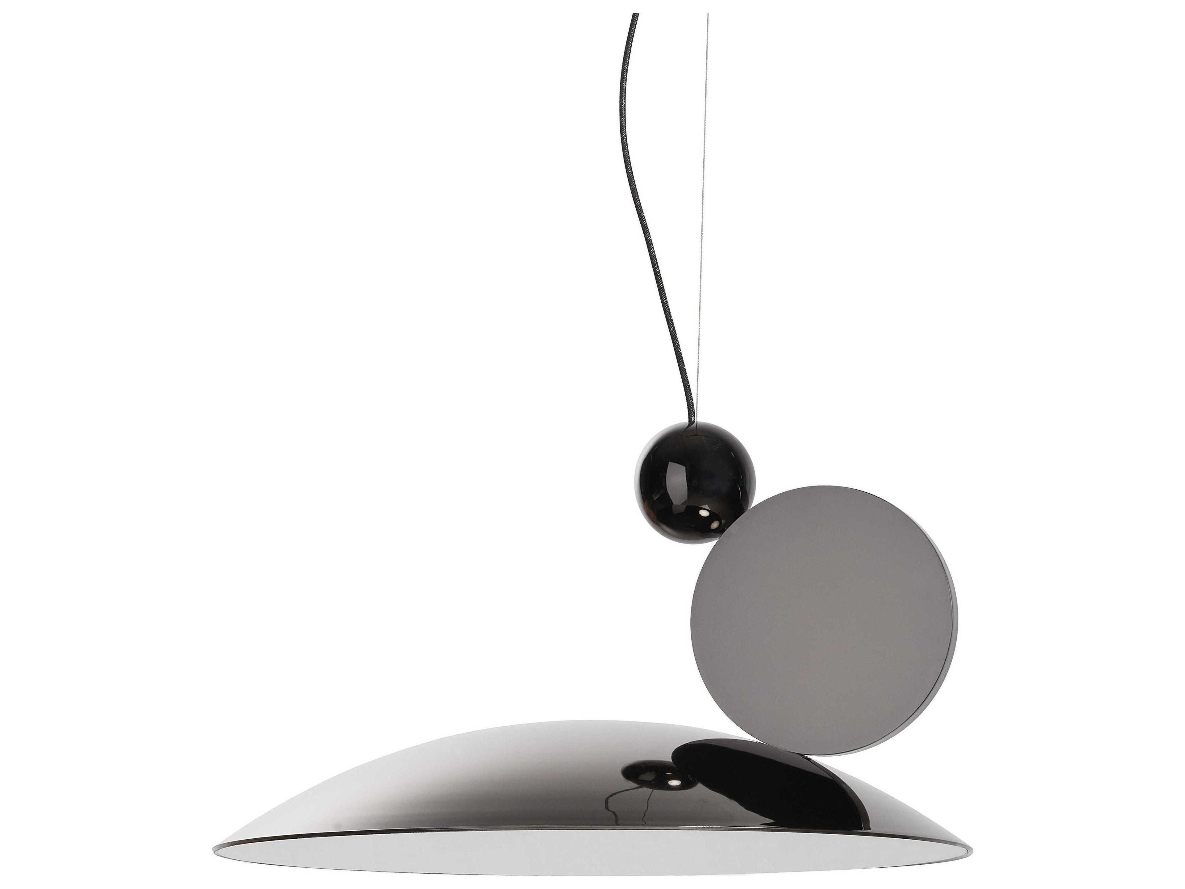 Carpyen Equilibrium Bright Black Dome Geometric Pendant