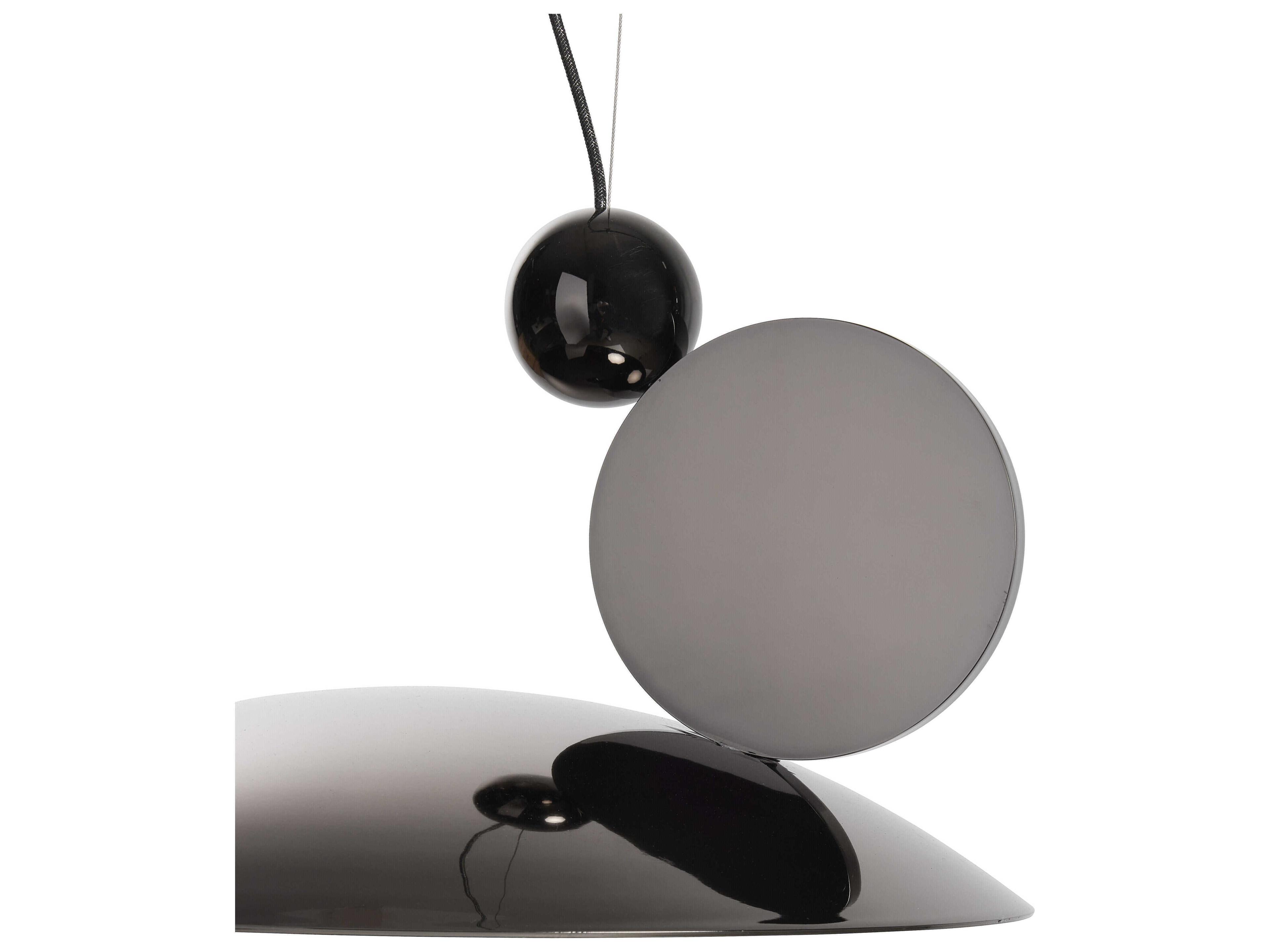 Carpyen Equilibrium Bright Black Dome Geometric Pendant