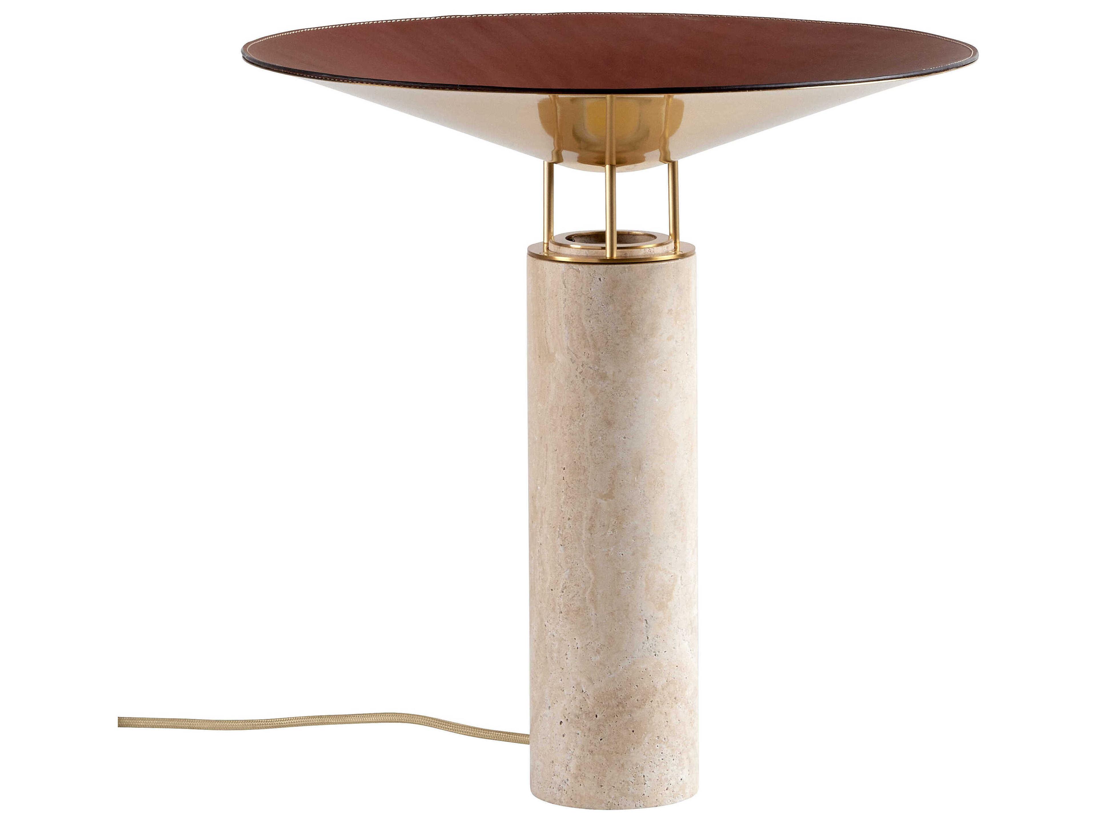 Carpyen Rebound Travertine Off White Table Lamp