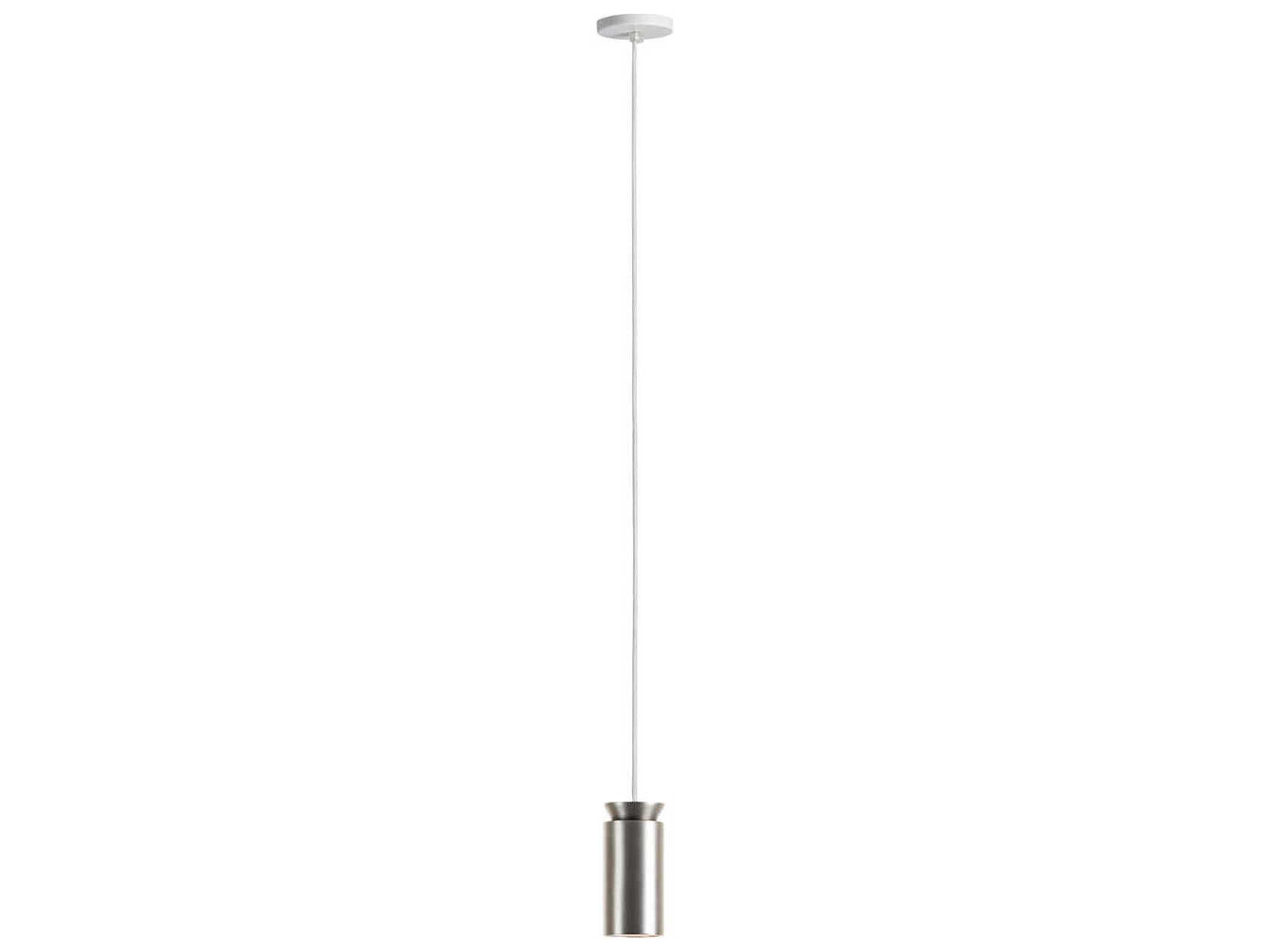 Triana 1-Light Matt Nickel Cylinder Mini Pendant