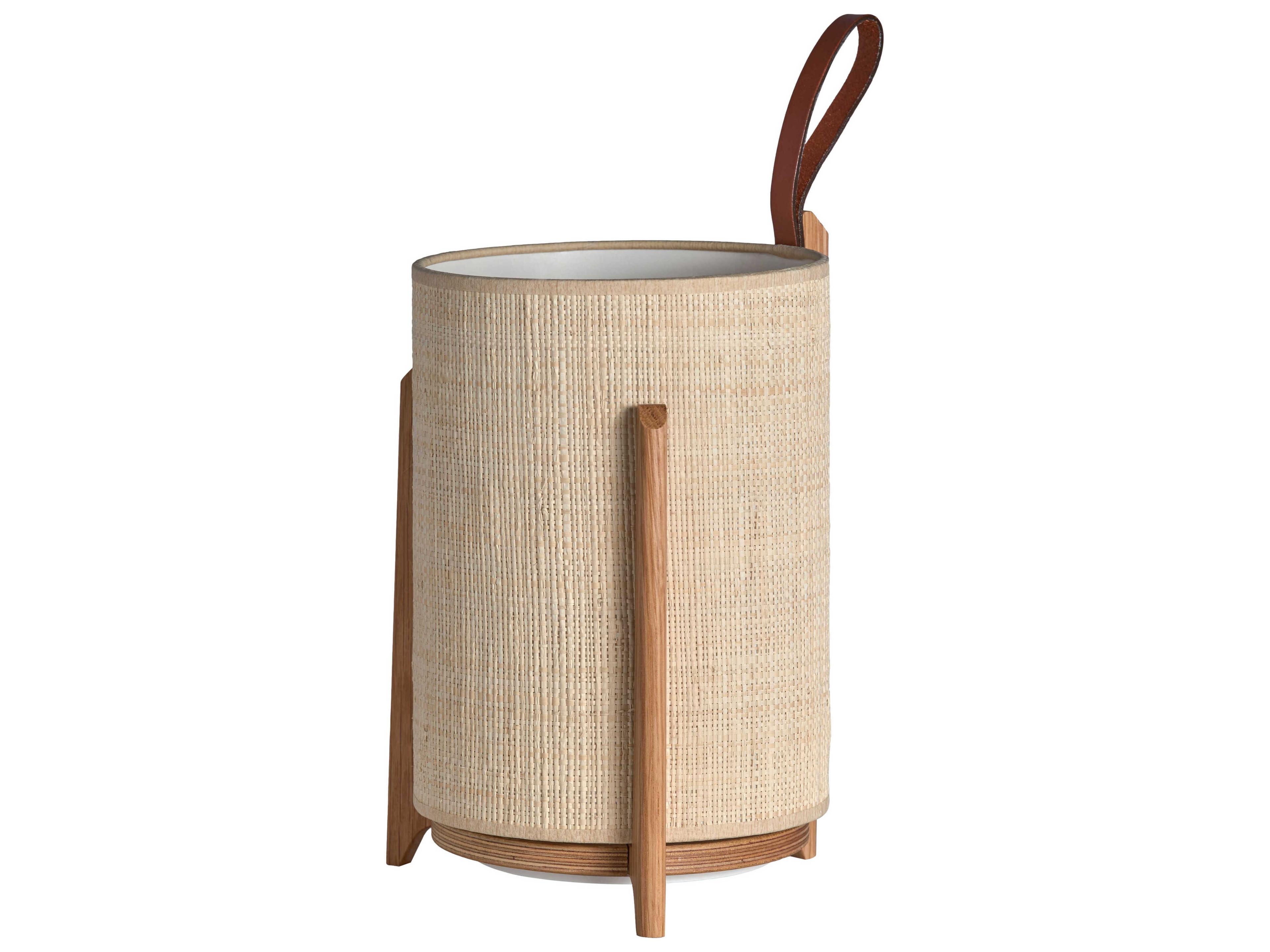 Carpyen Greta Natural Oak Saguran Fiber Brown Table Lamp