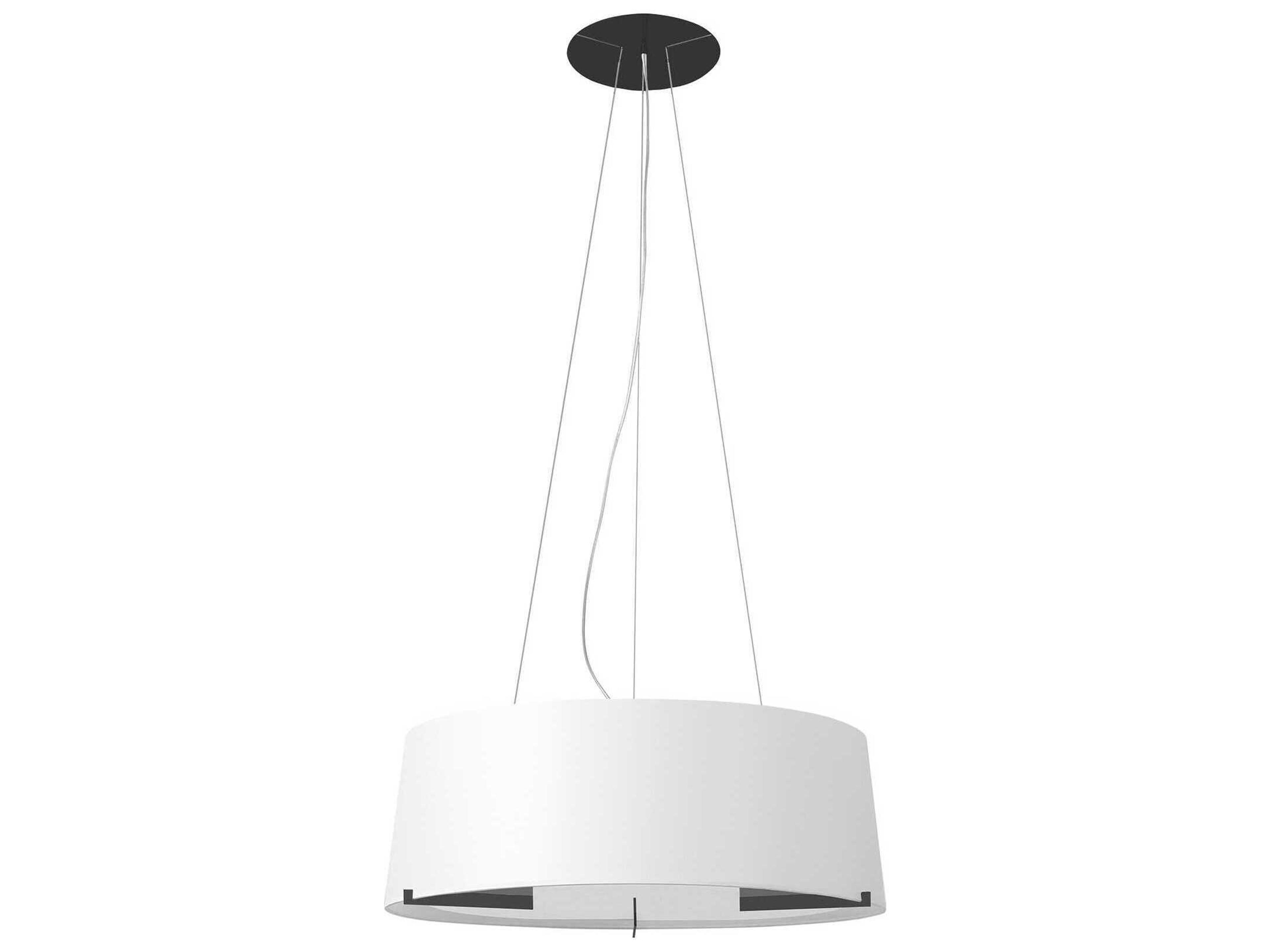 Aitana 2-Light Black Drum Pendant