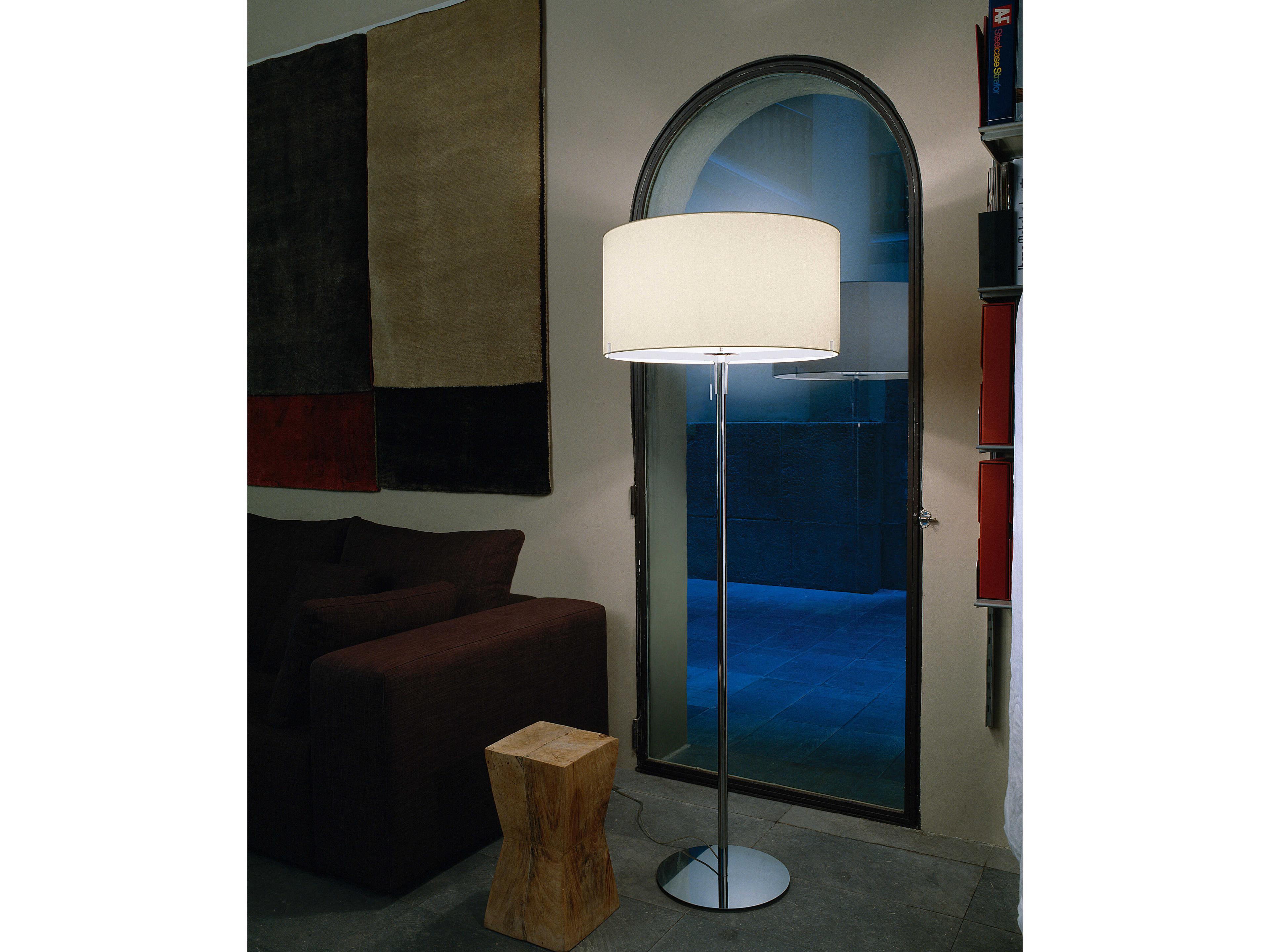 Carpyen Aitana Black White Cotton Floor Lamp