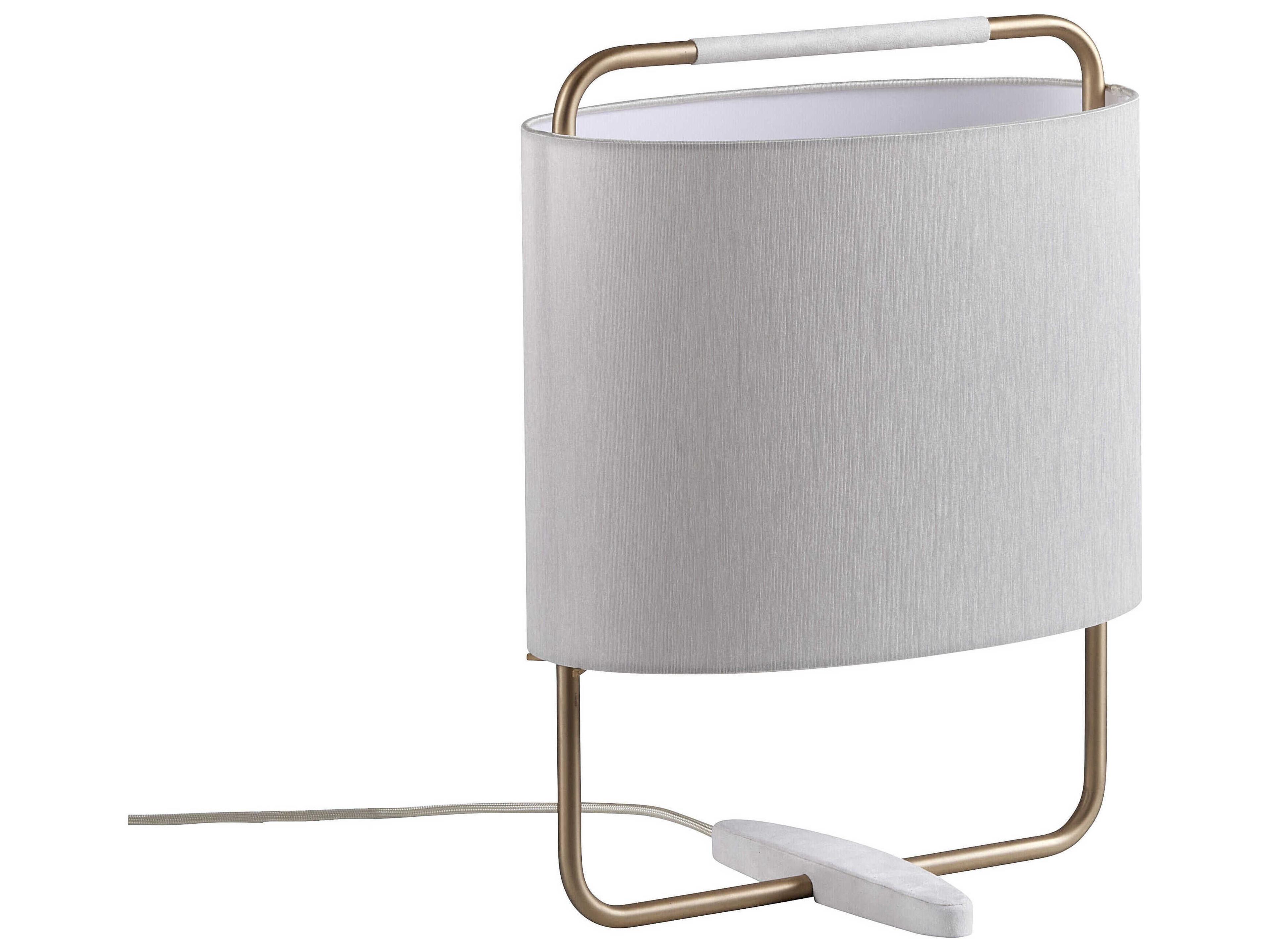 Carpyen Margot Matt Gold Beige Fabric Table Lamp