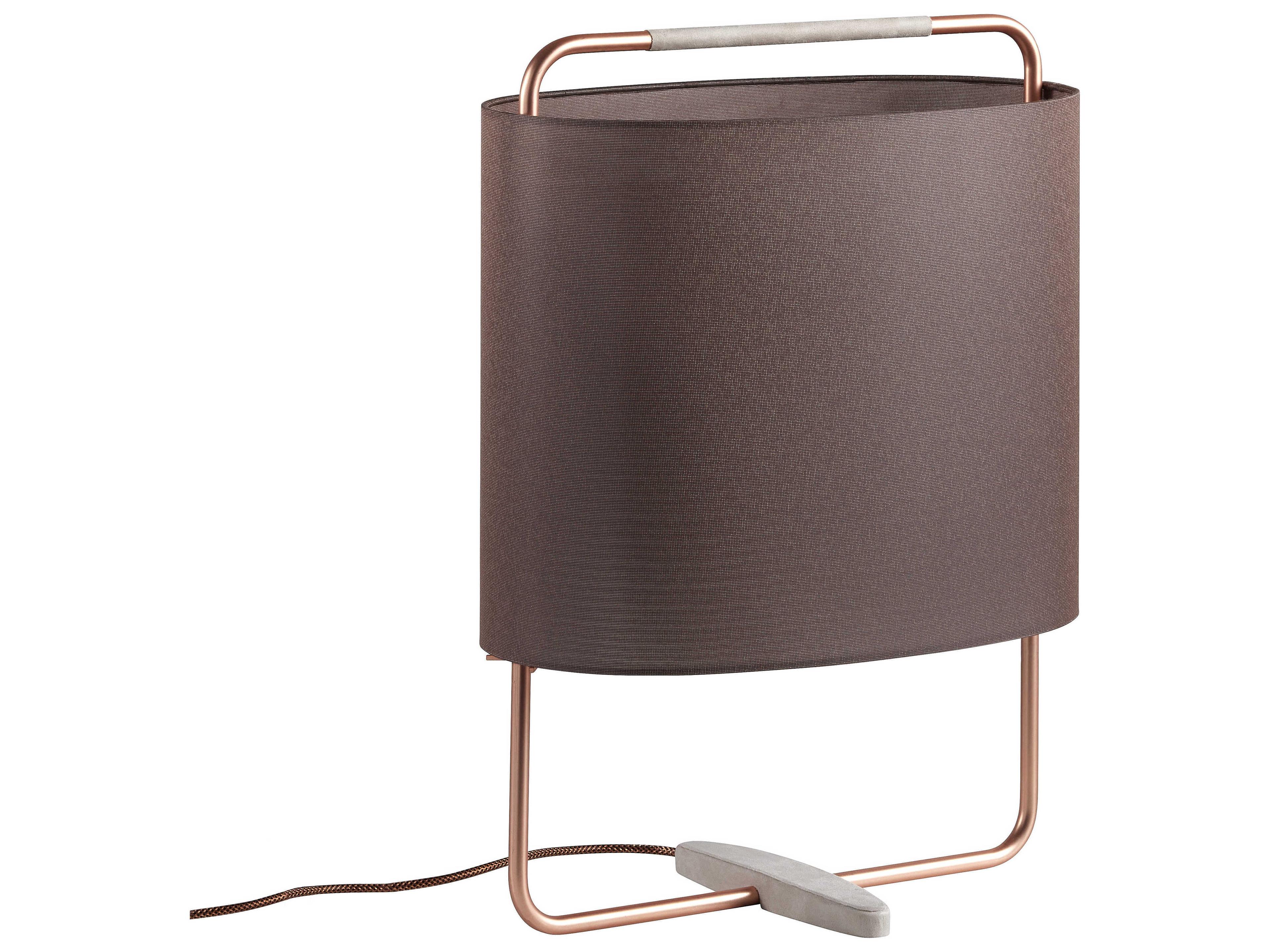 Carpyen Margot Matt Copper Aubergune Fabric Table Lamp