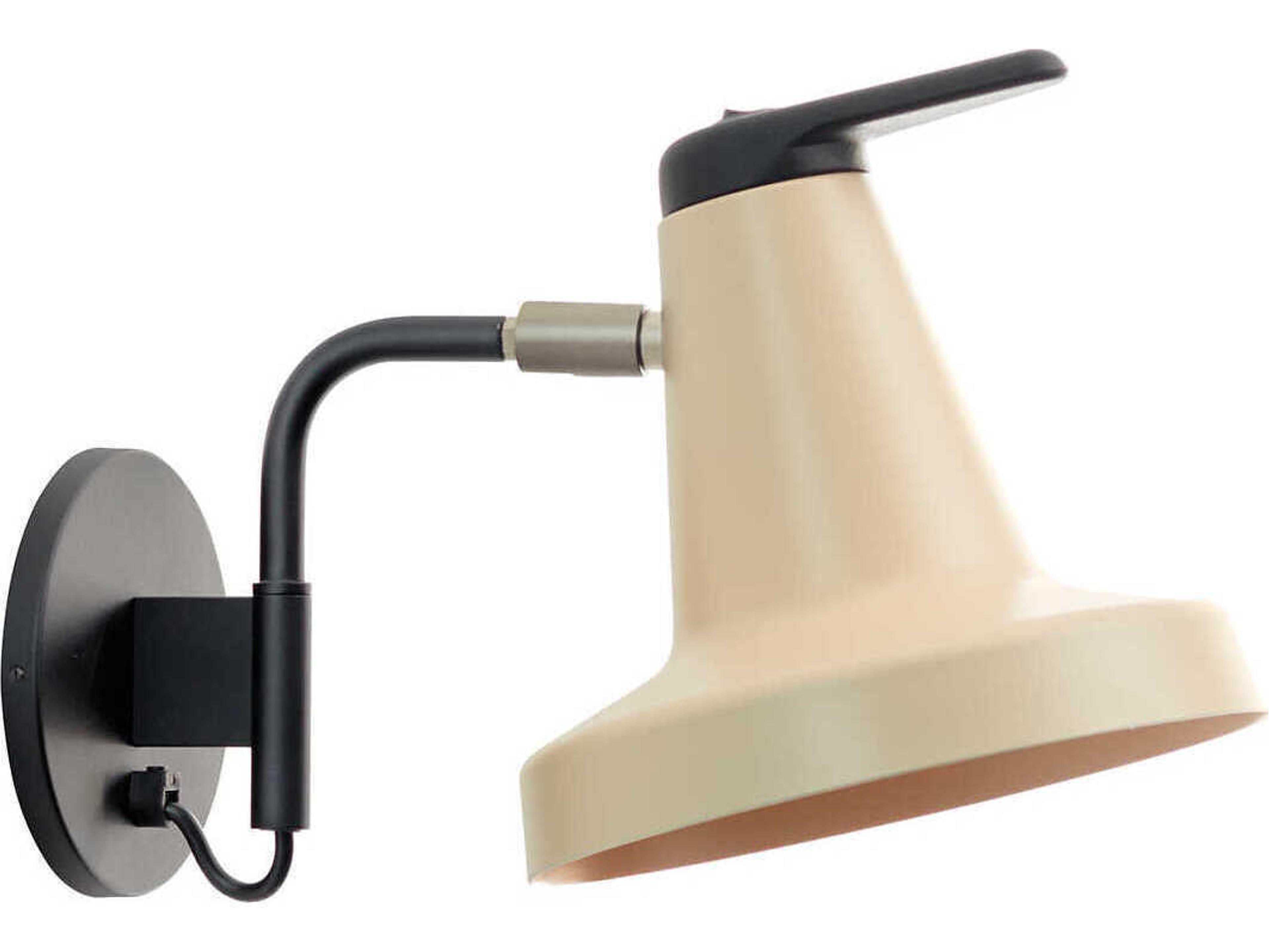 Garcon 1-Light Beige Black Wall Sconce