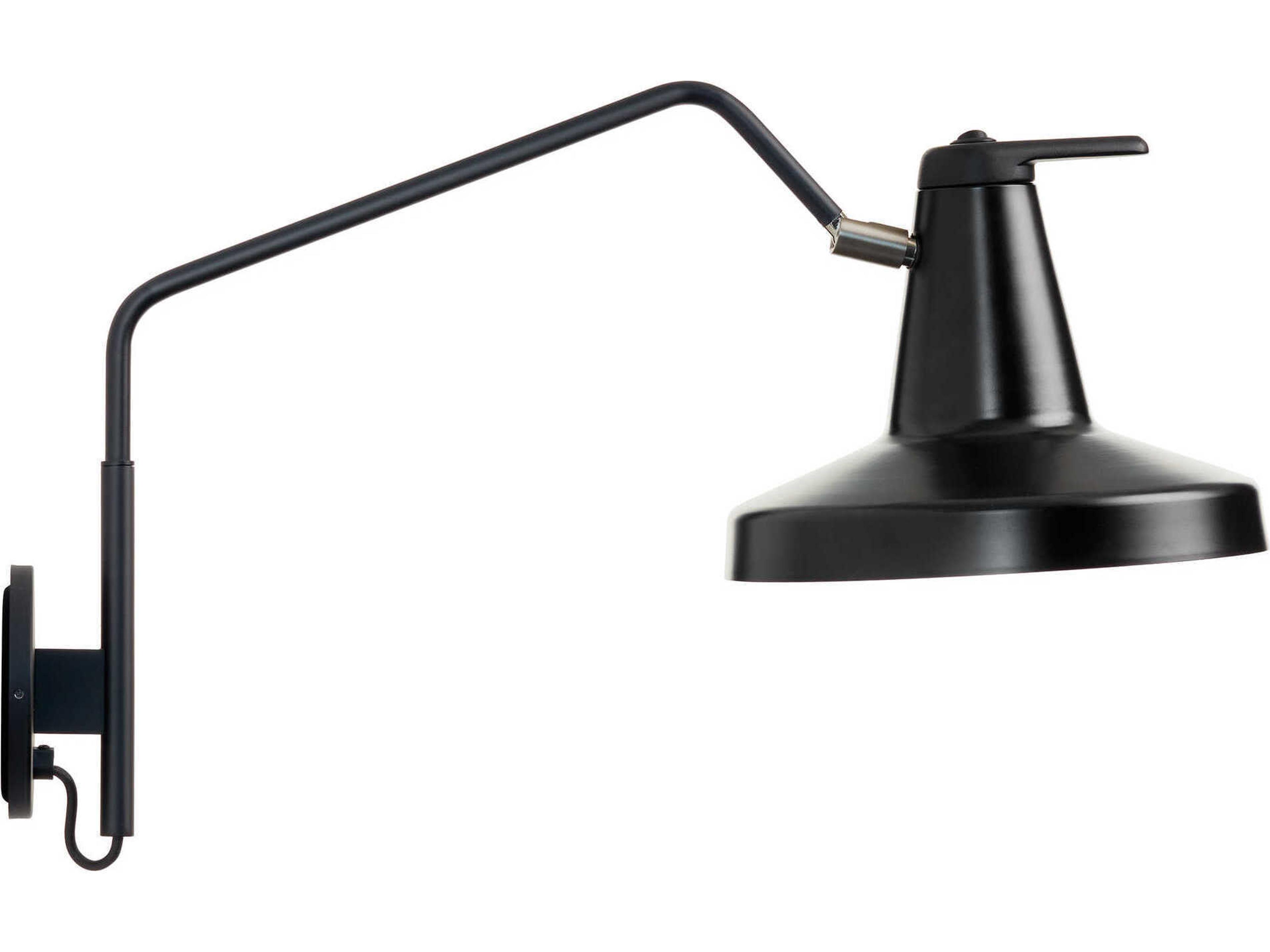 Carpyen Garcon 1-Light Black Swing Wall Sconce