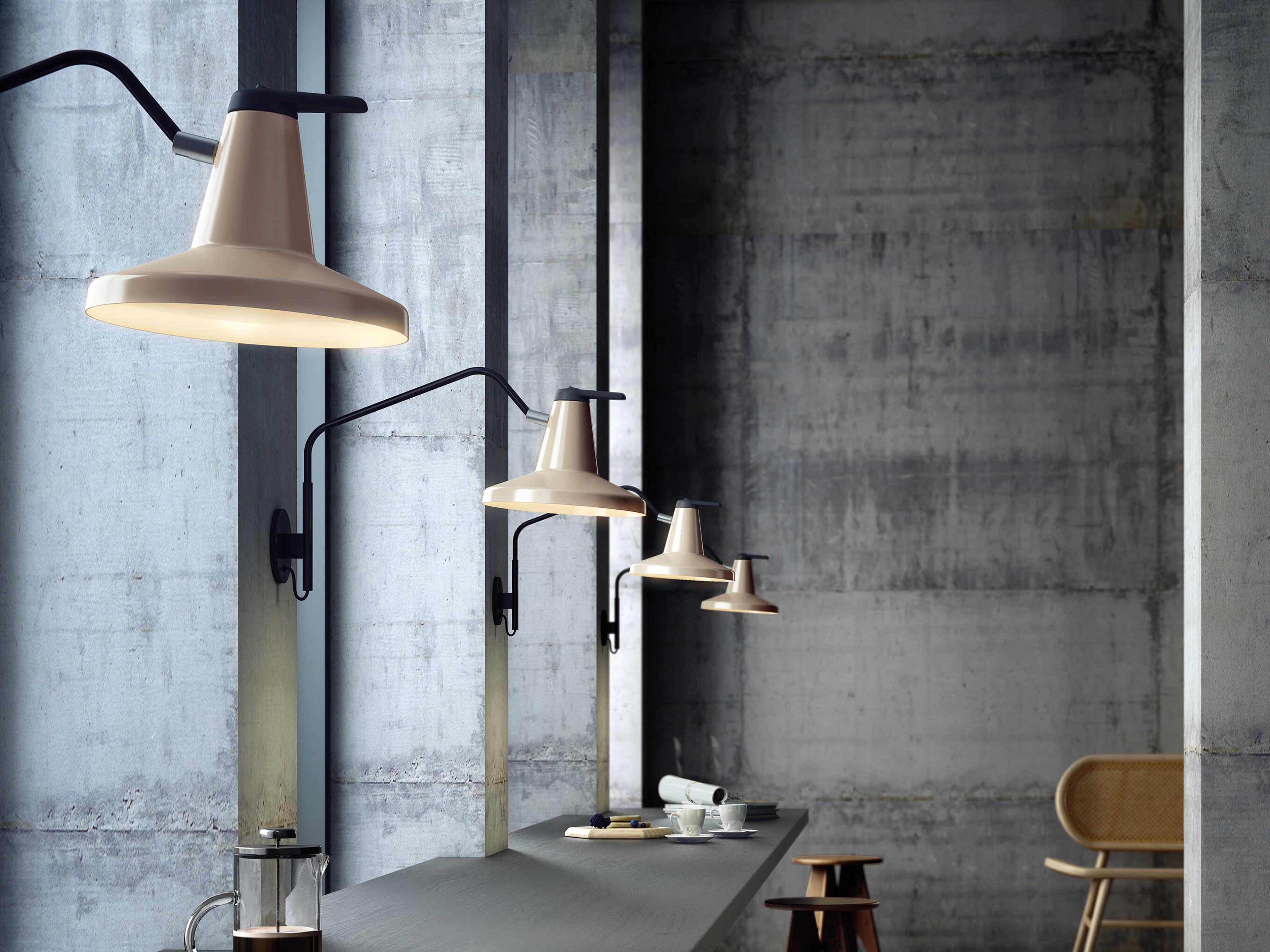 Carpyen Garcon 1-Light Beige White Swing Wall Sconce