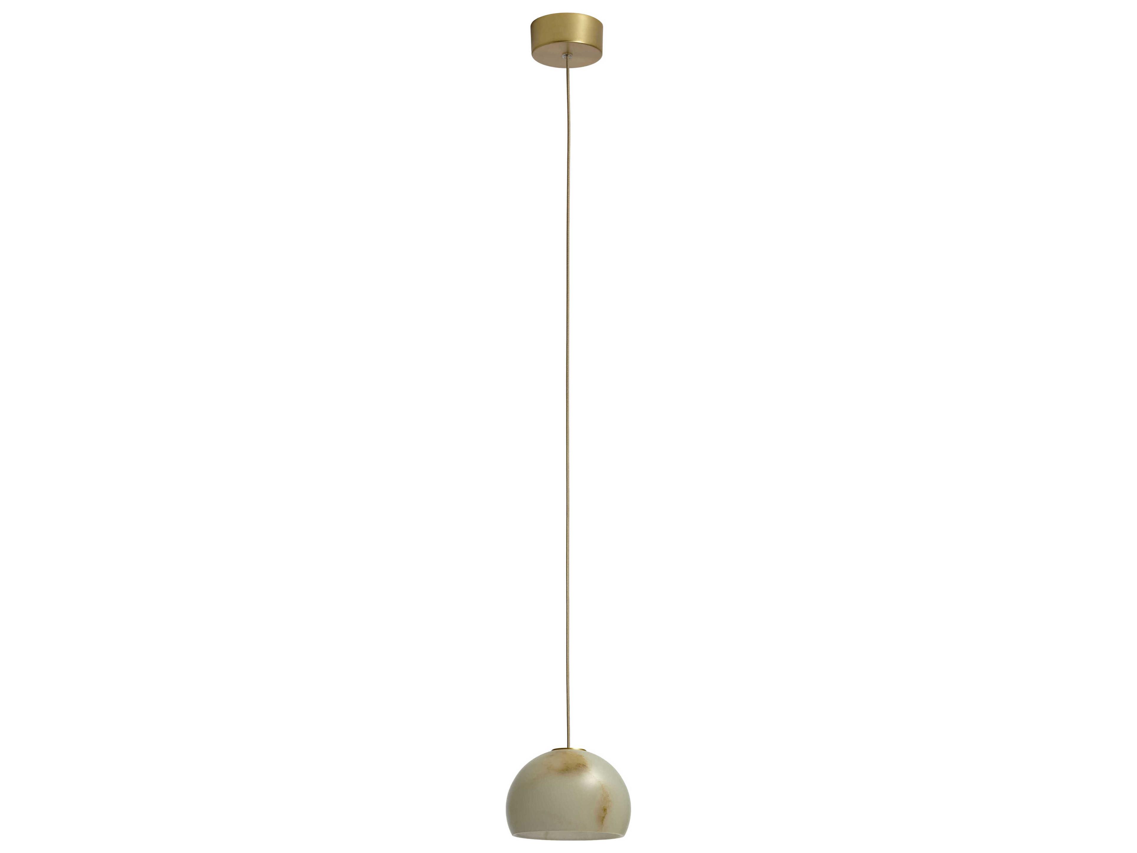 Carpyen Neil Satin Gold Dome Mini Pendant