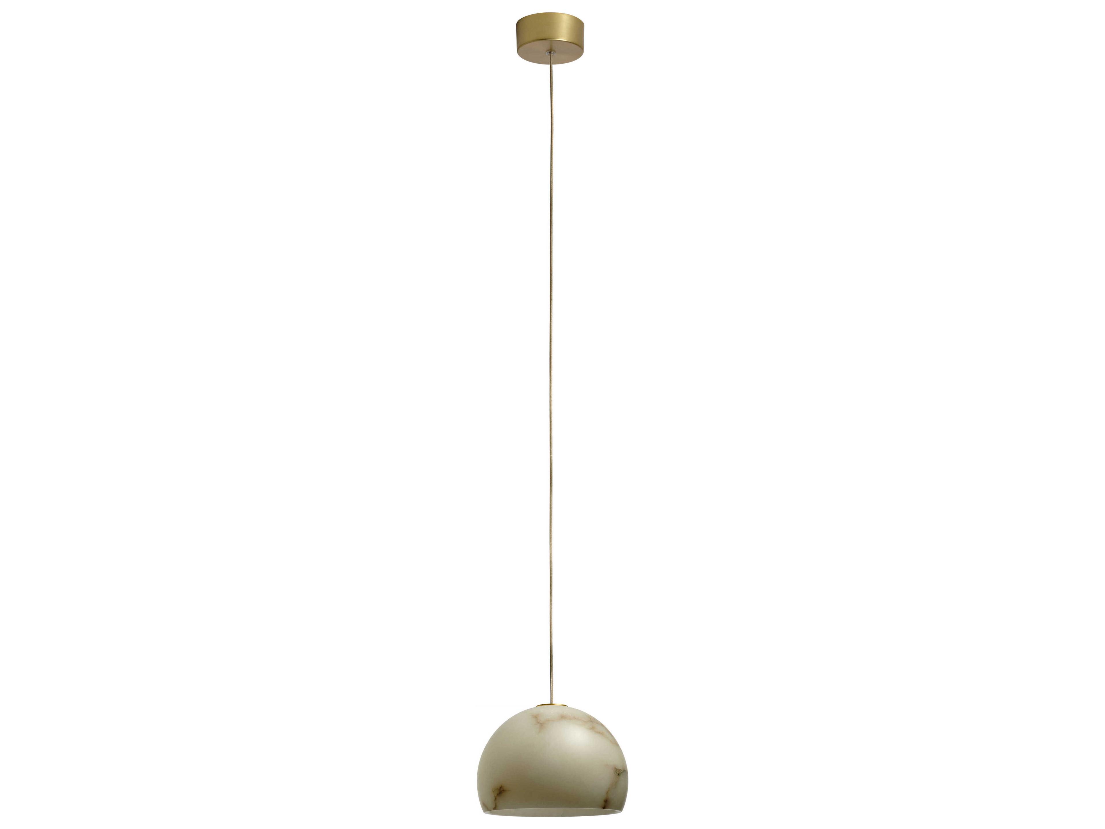 Carpyen Neil Satin Gold Dome Mini Pendant
