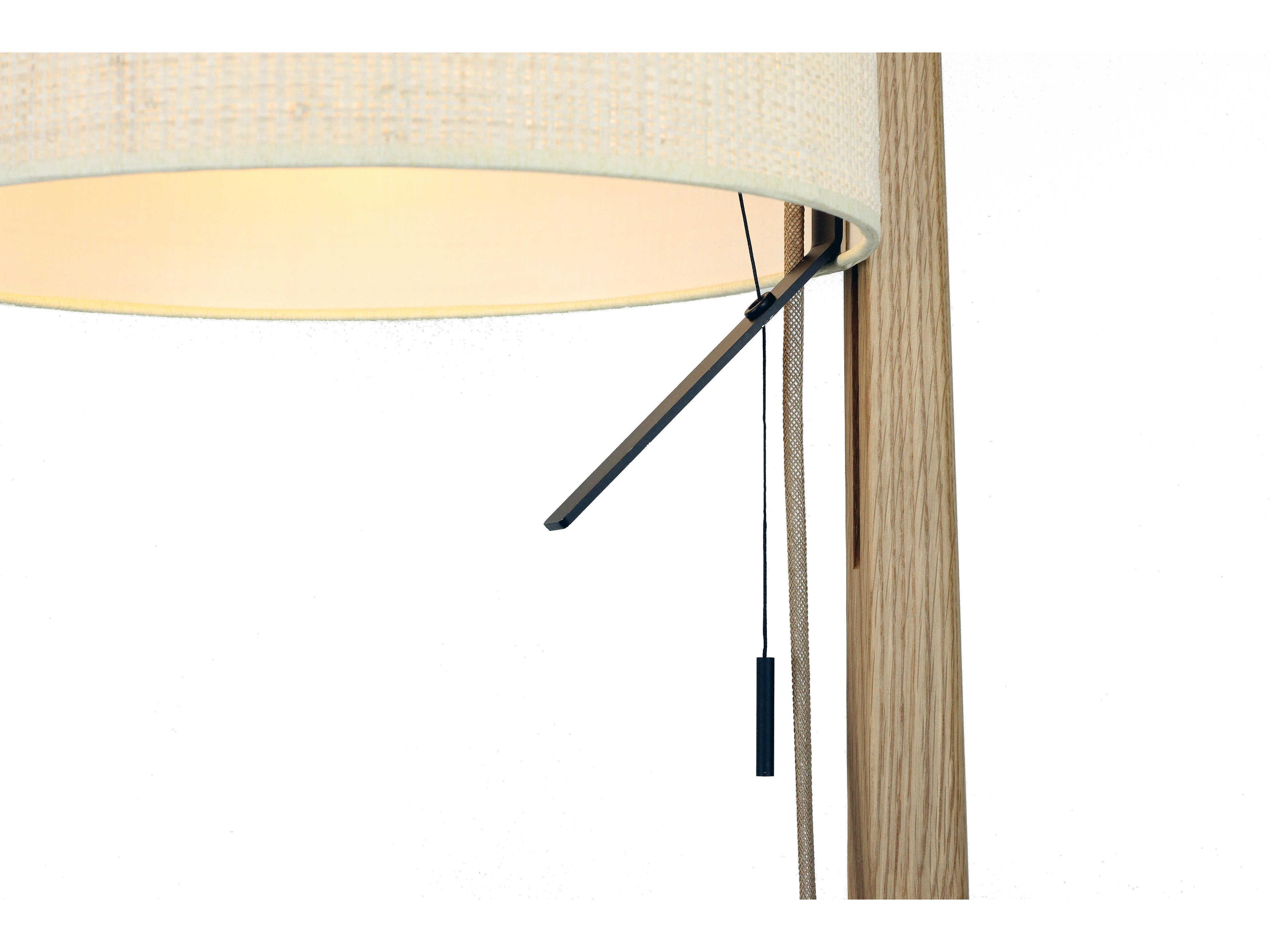 Carpyen Carla Natural Oak Saguran Fiber Brown Floor Lamp