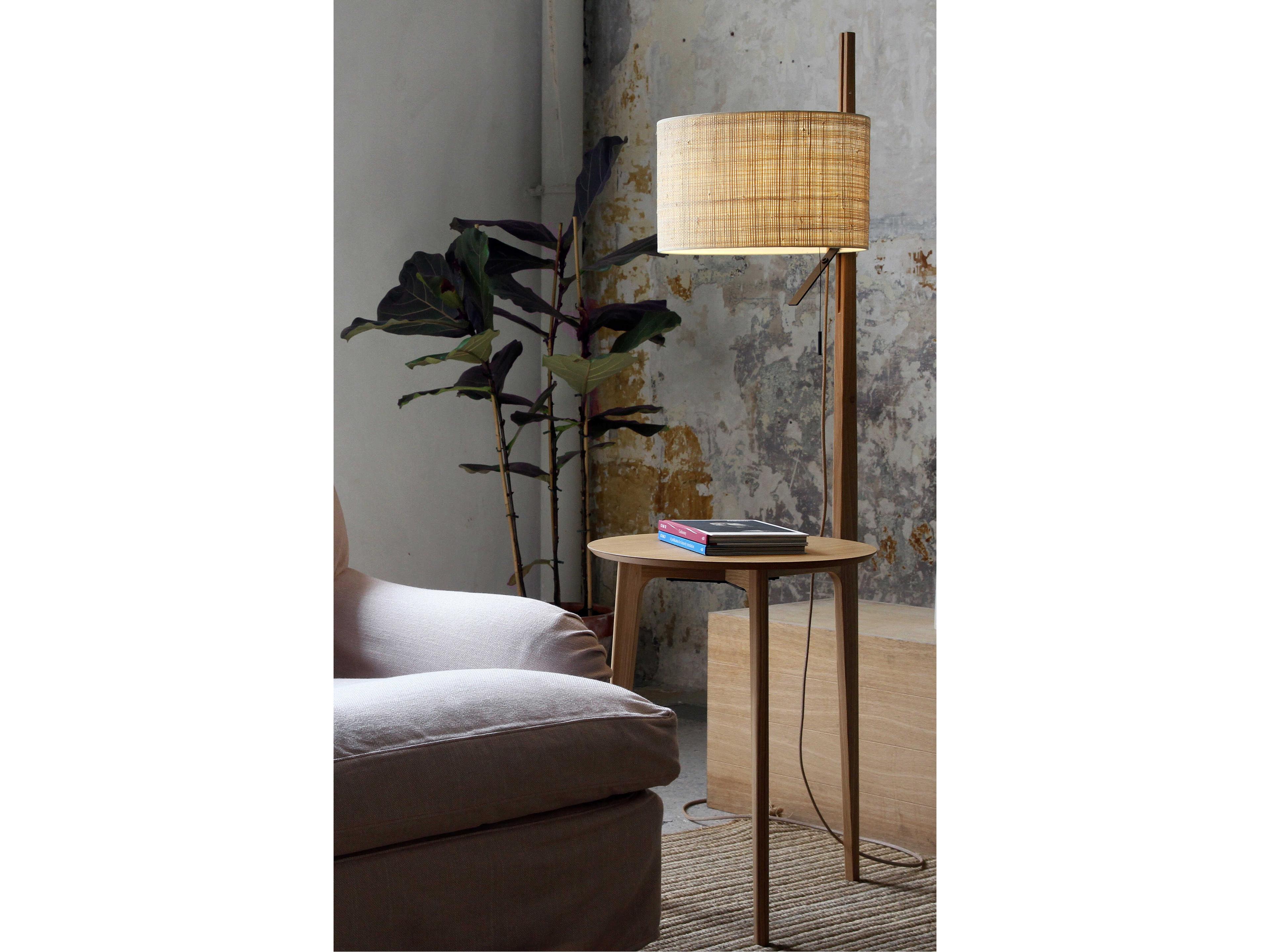Carpyen Carla Natural Oak Saguran Fiber Brown Floor Lamp
